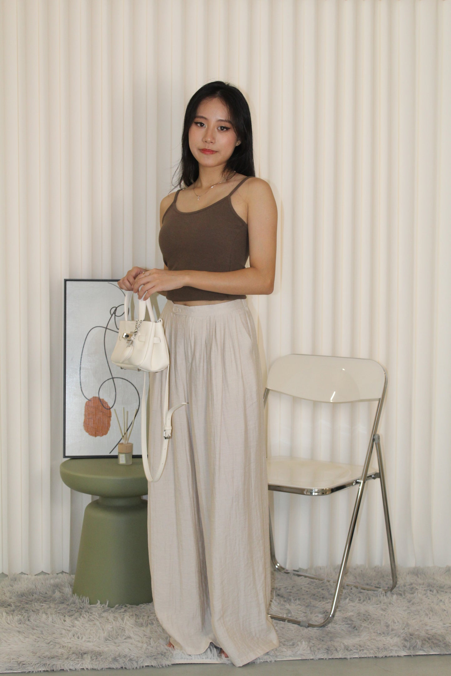 Brea Pleated Trousers Pants (Black)