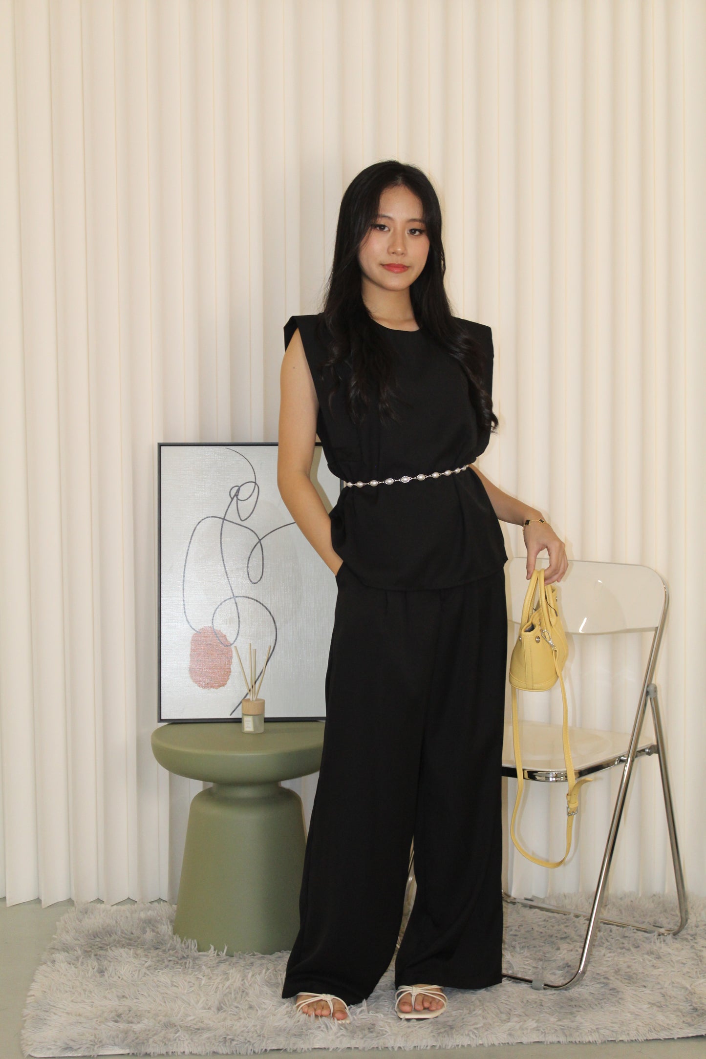 Massimo Two Piece Pants Set (Black)