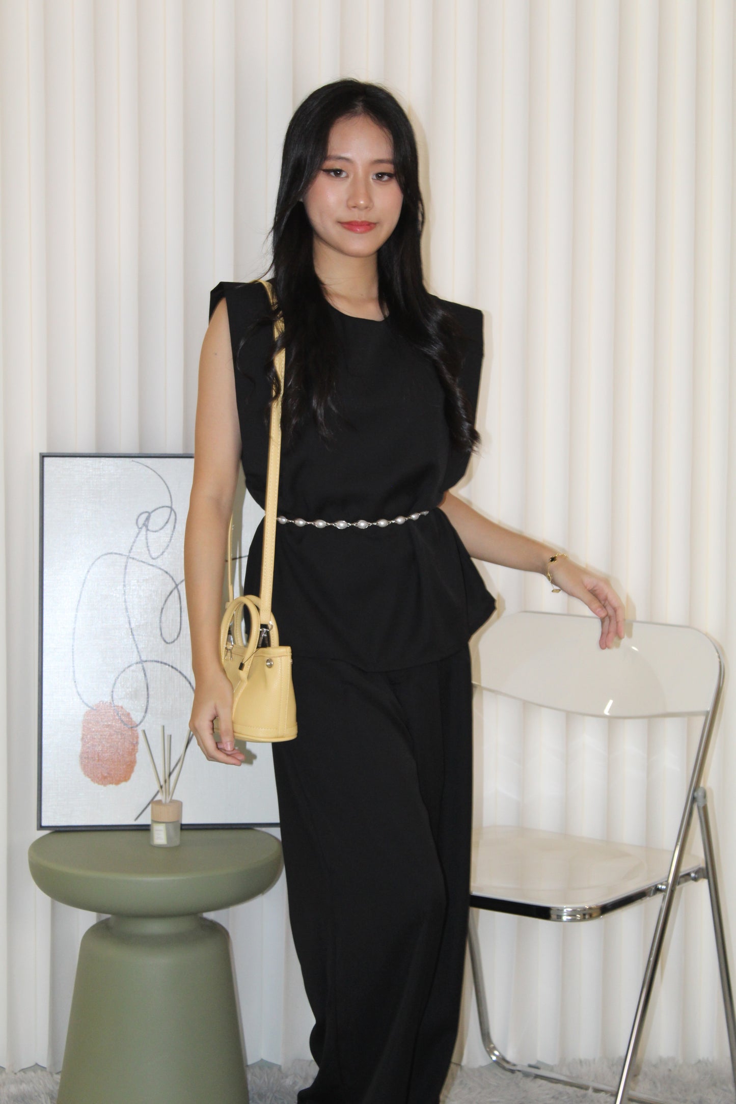 Massimo Two Piece Pants Set (Black)