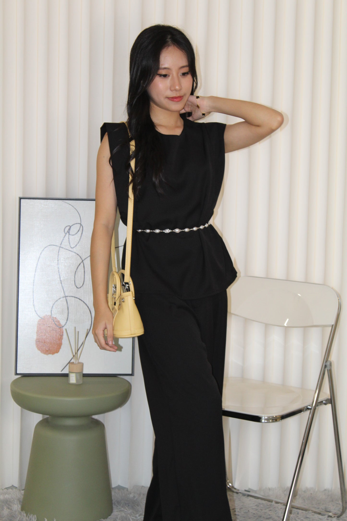 Massimo Two Piece Pants Set (Black)