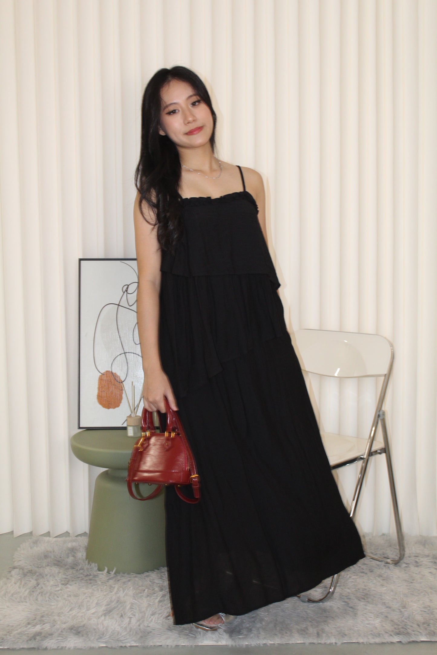 Liesse Cami Two Piece Skirt Set (Black)