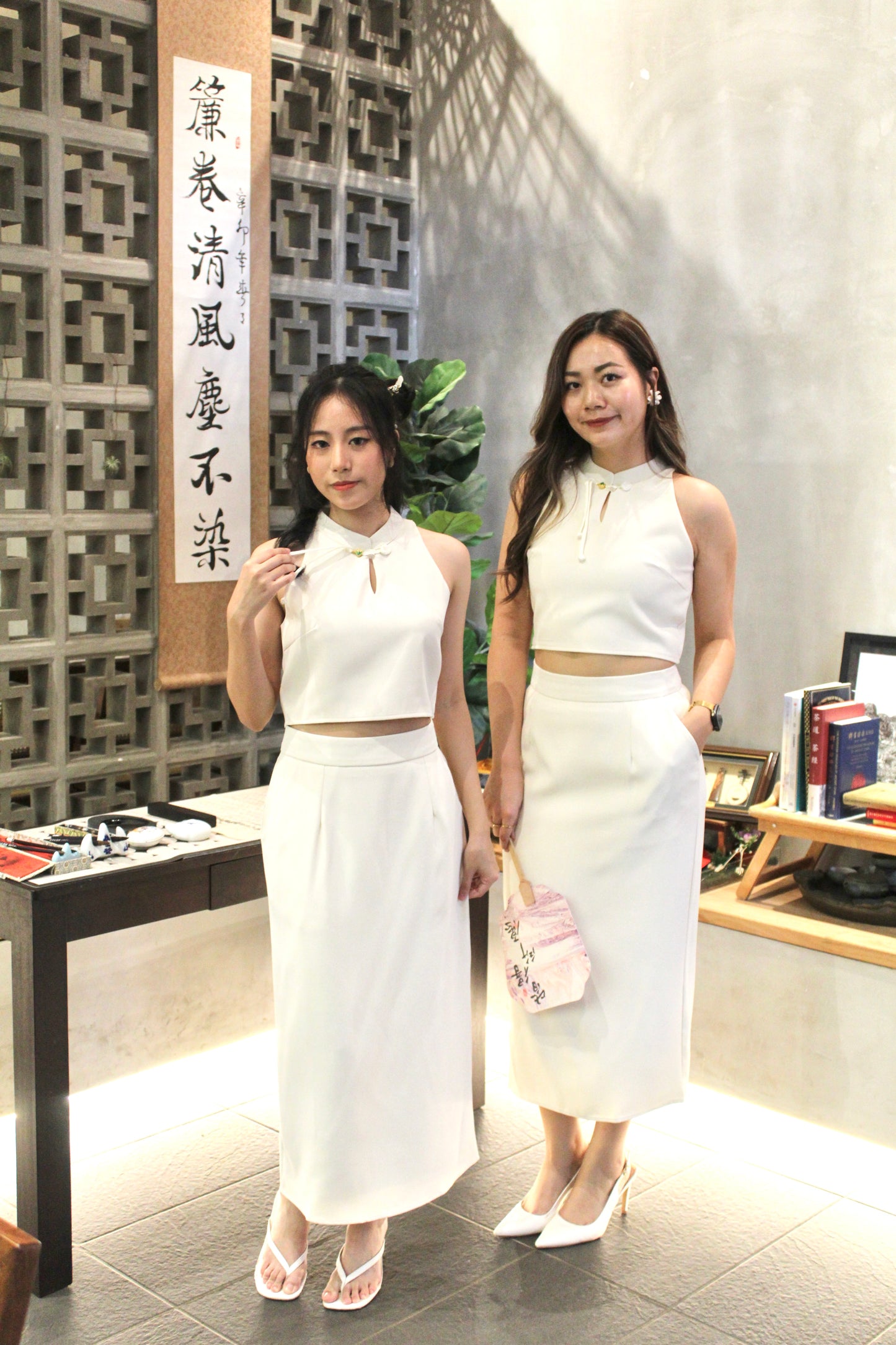 Chu Yi Midaxi Pencil Skirt (Pink)