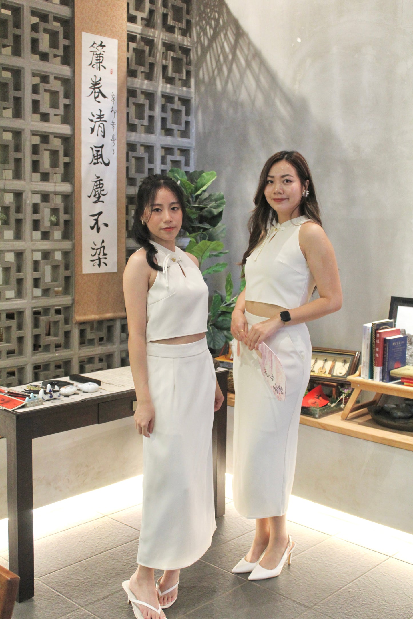 Chu Yi Midaxi Pencil Skirt (Pink)