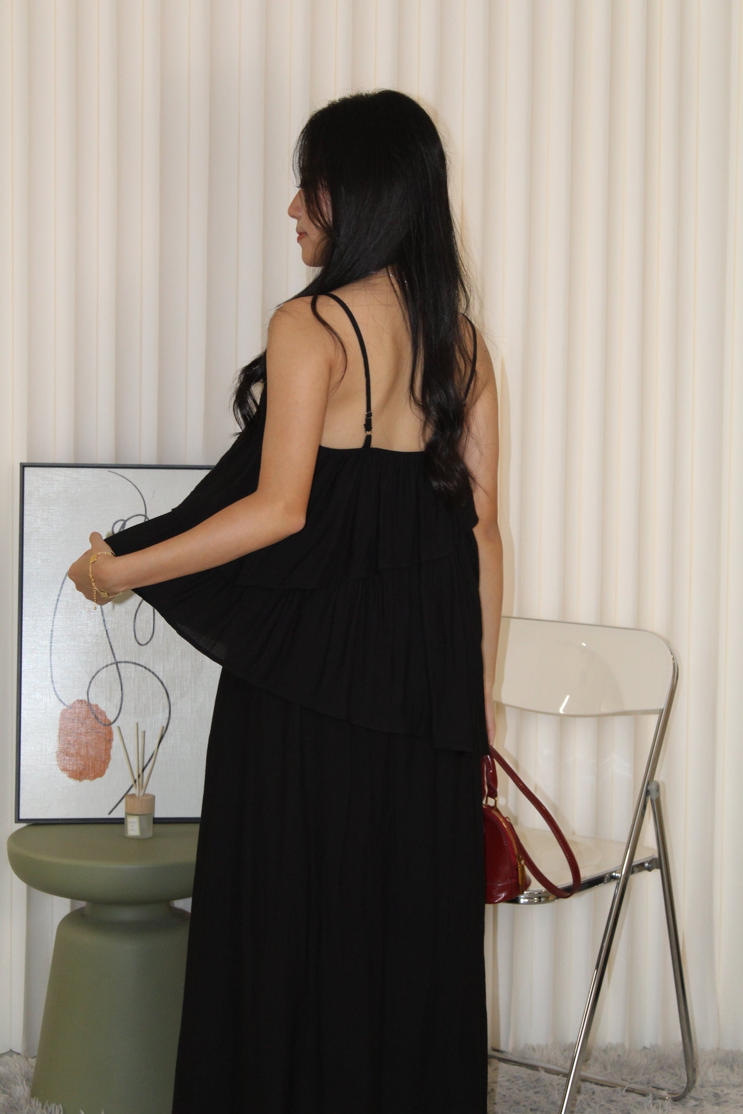 Liesse Cami Two Piece Skirt Set (Black)