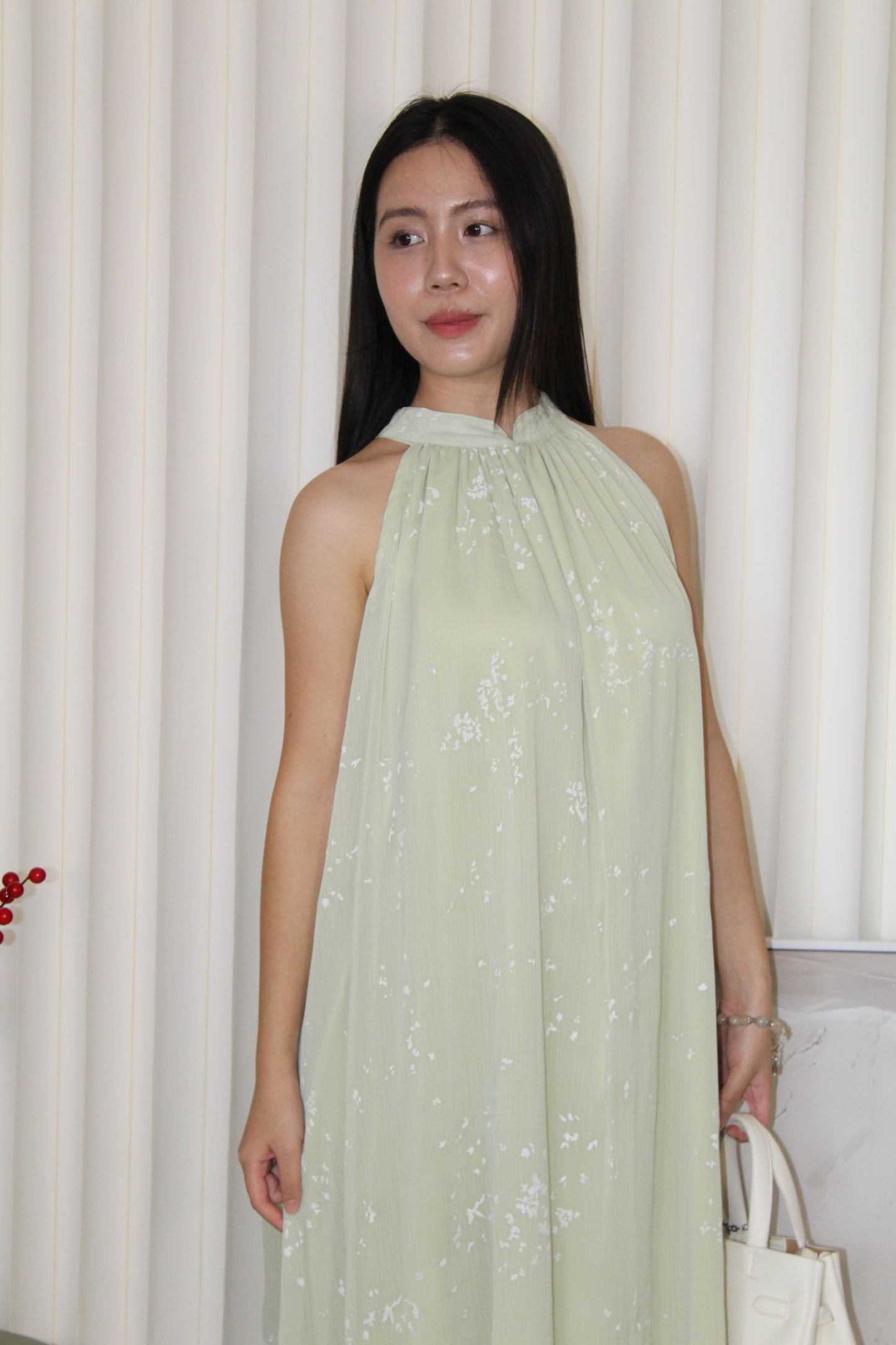 Lydia Flare Maxi Dress (Cream)