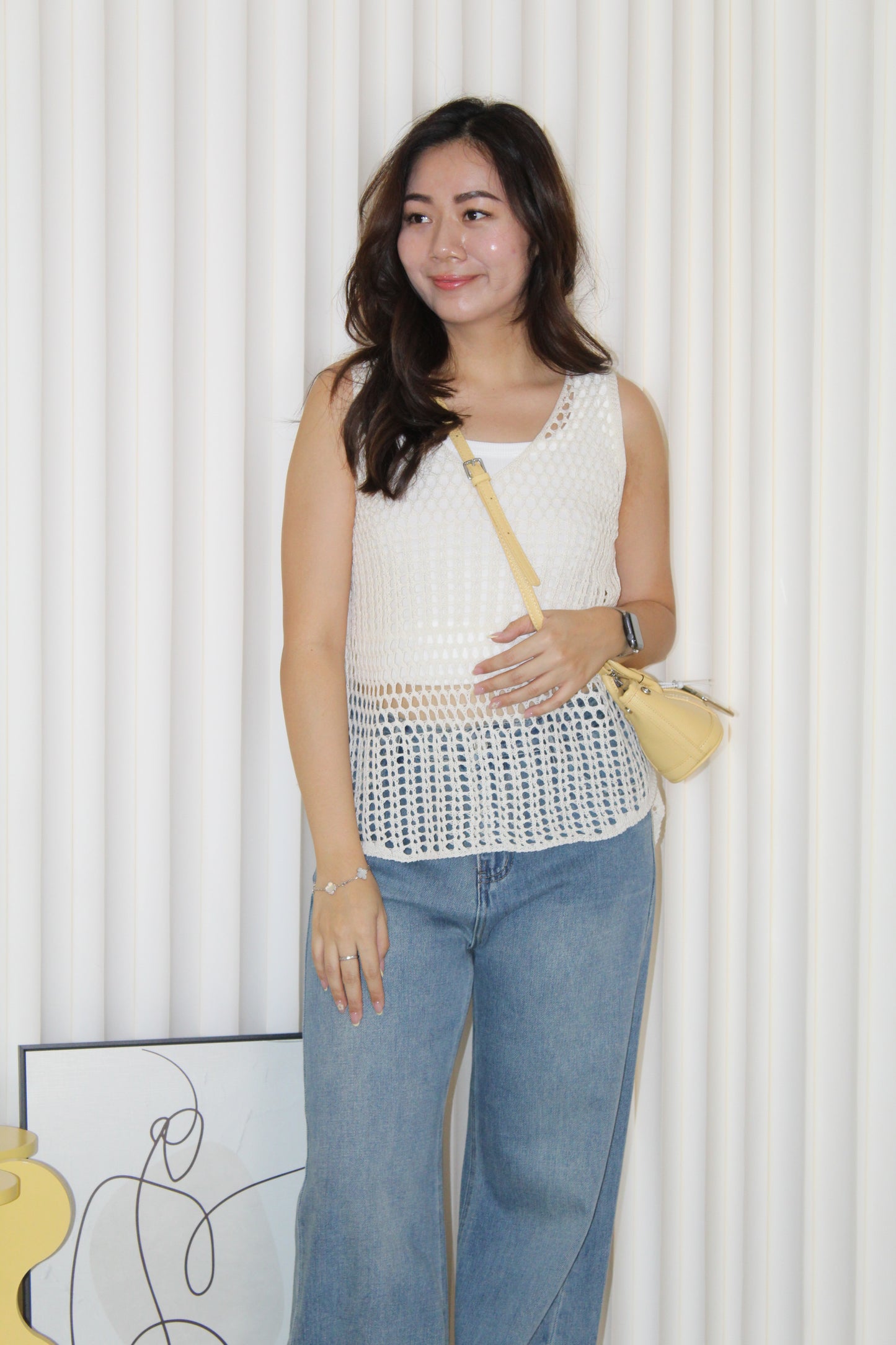 Alicia Knit Two Piece Top (Yellow)