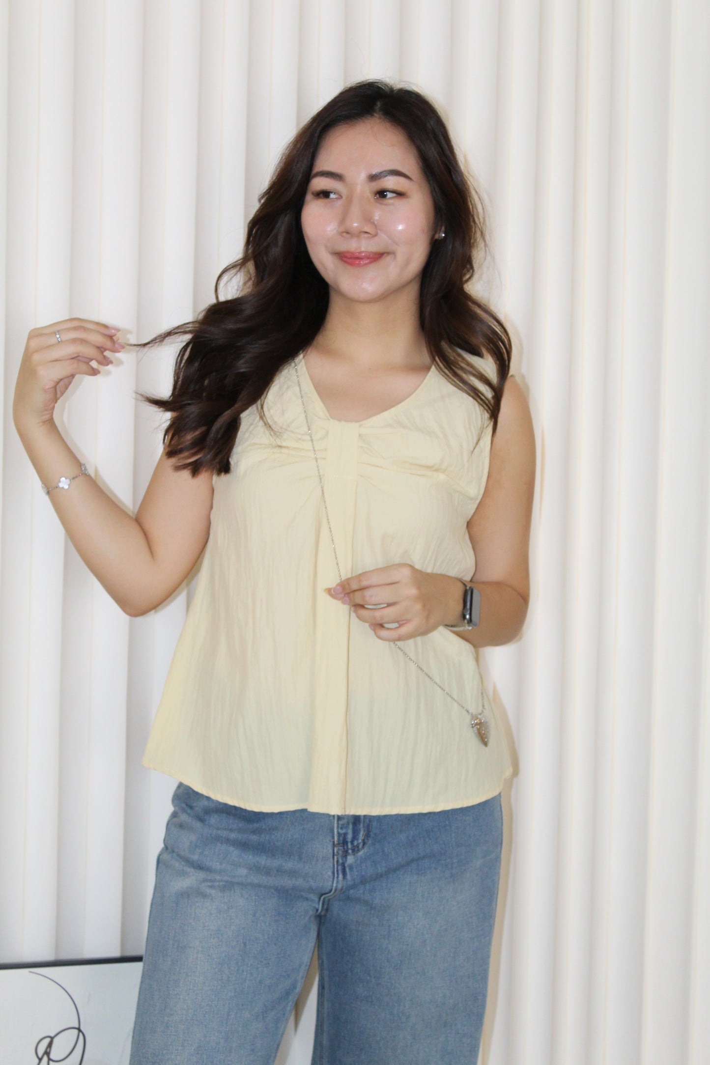 Inessa Ruched Top (Grey)