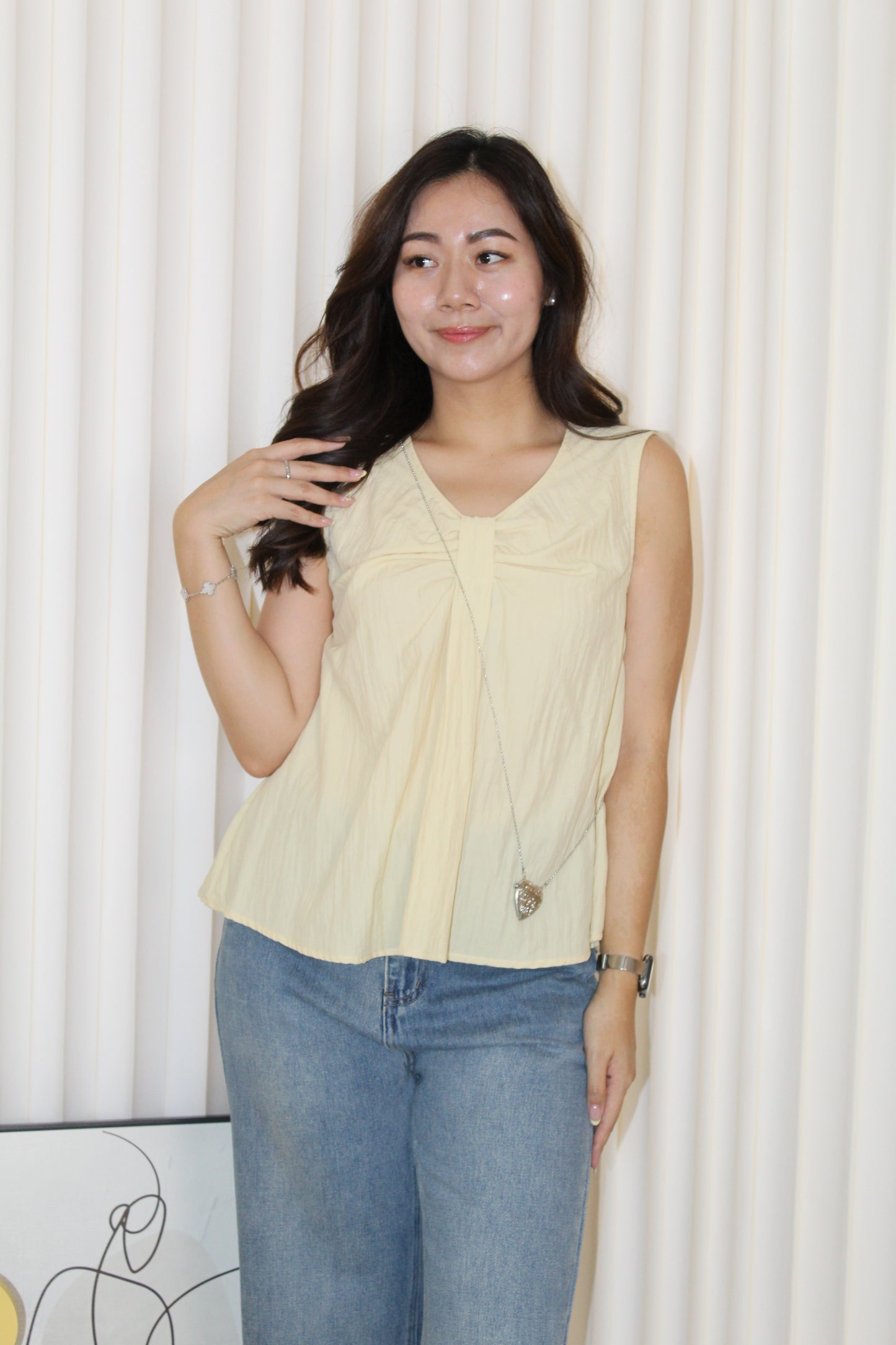 Inessa Ruched Top (Grey)