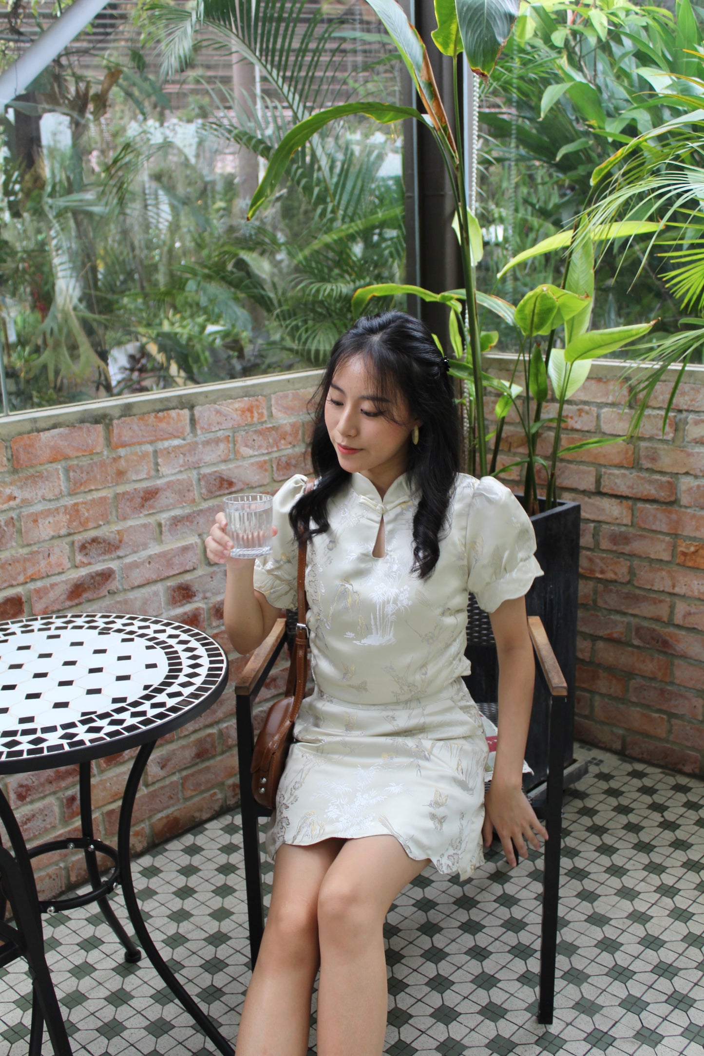 Mei Cheongsam Satin Top (Pink)
