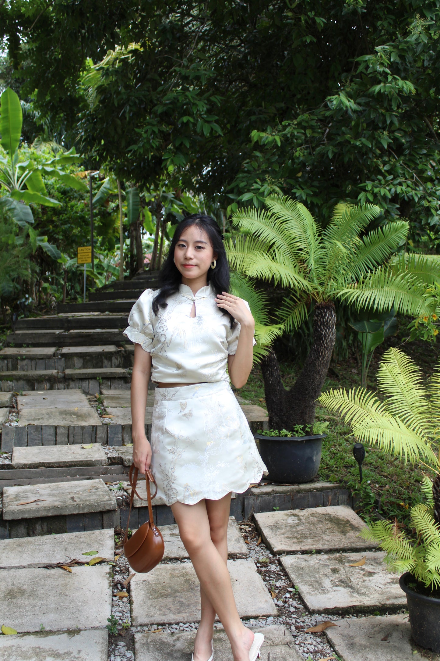 Mei Cheongsam Satin Top (Pink)