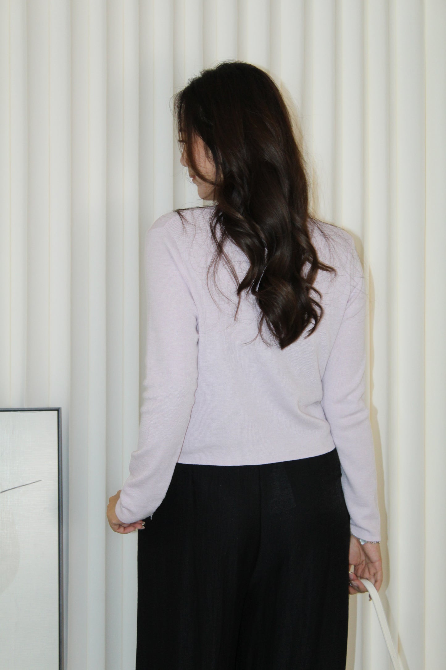 Shelly Knit Cardigan Top (Black)