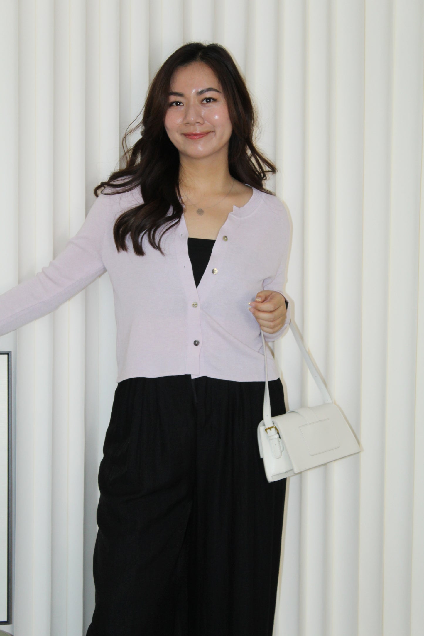 Shelly Knit Cardigan Top (Black)