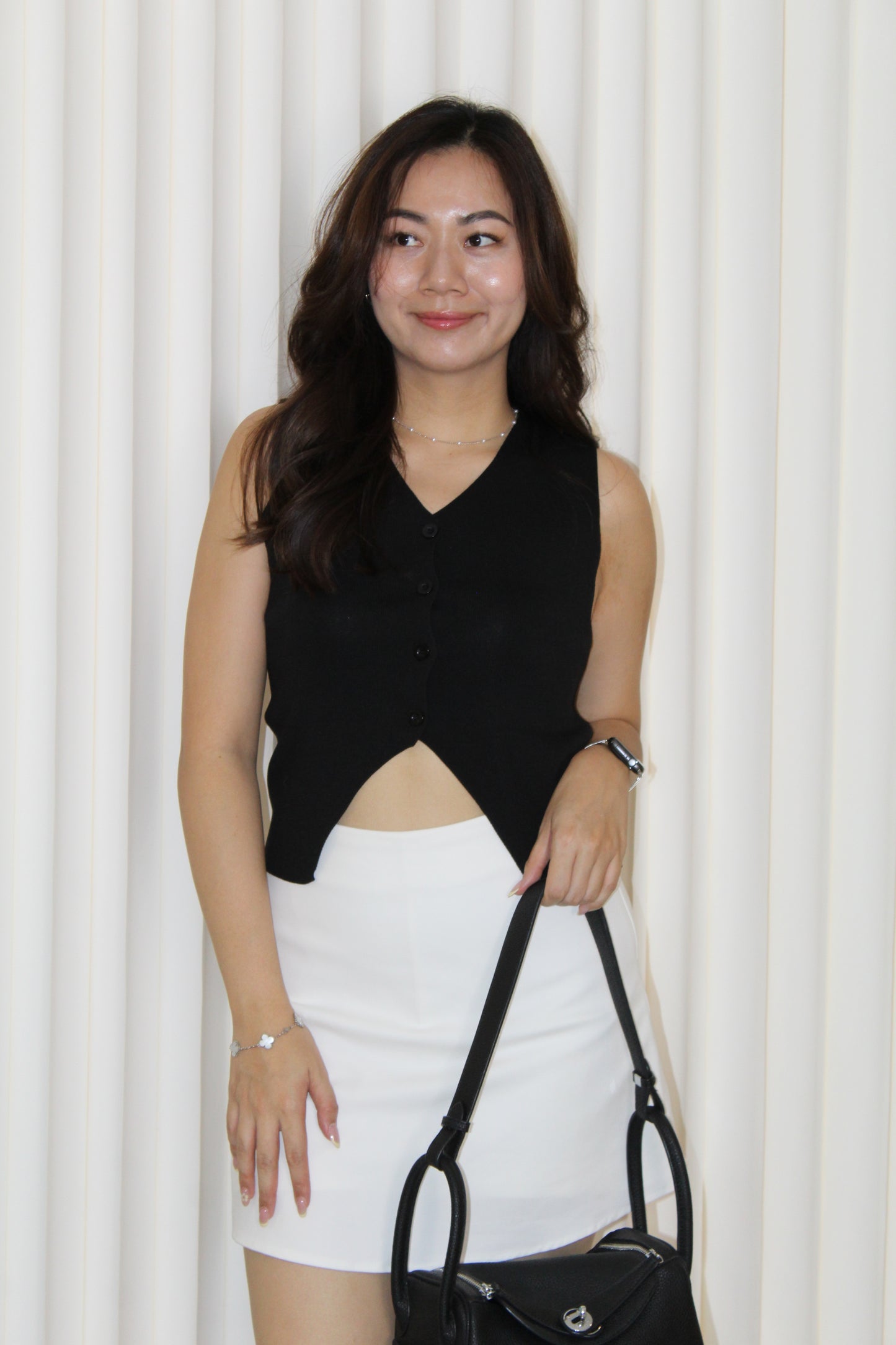Anna Knit Vest Top (Khaki)