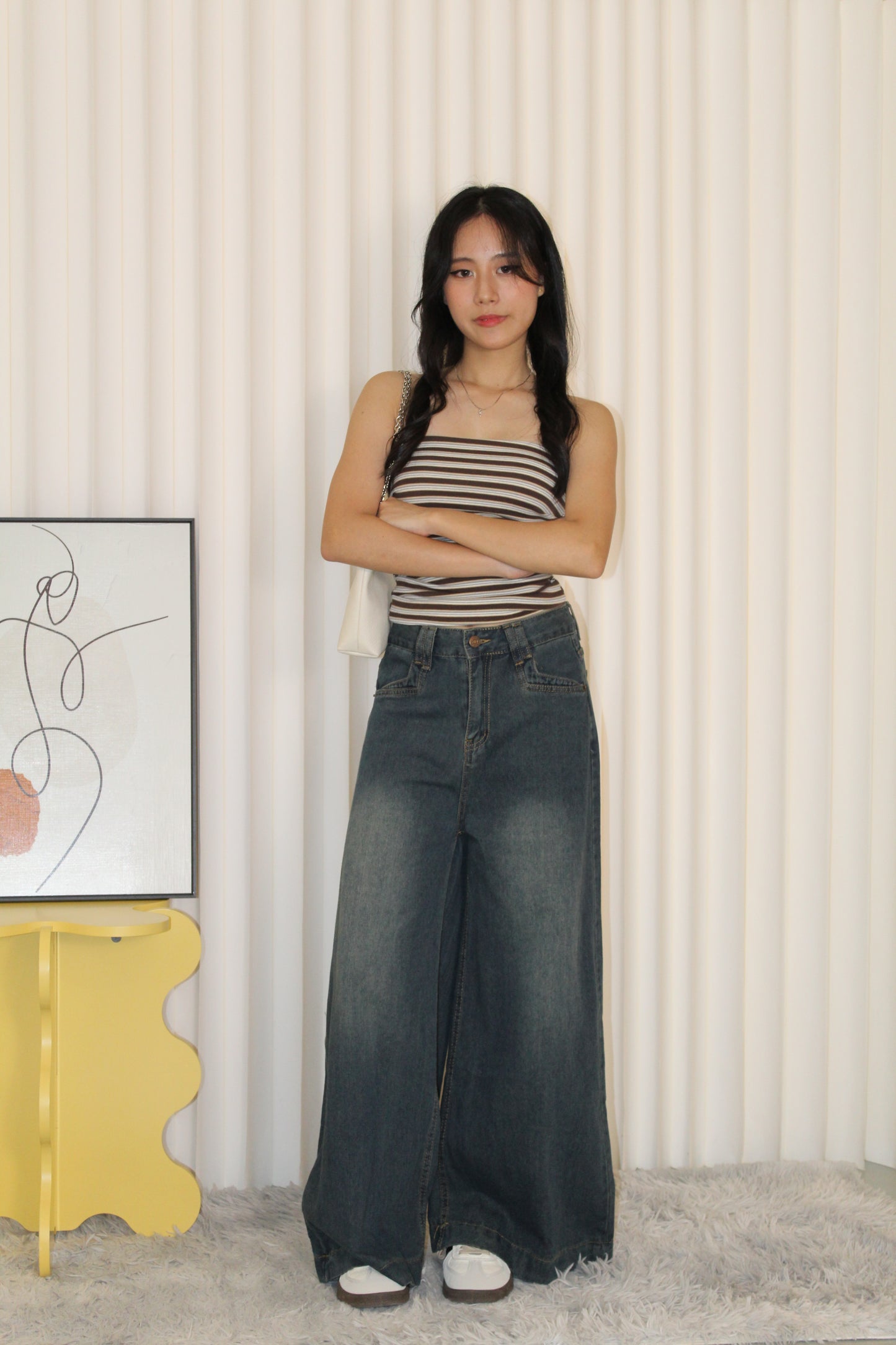 Timothea Wide Leg Denim Pants