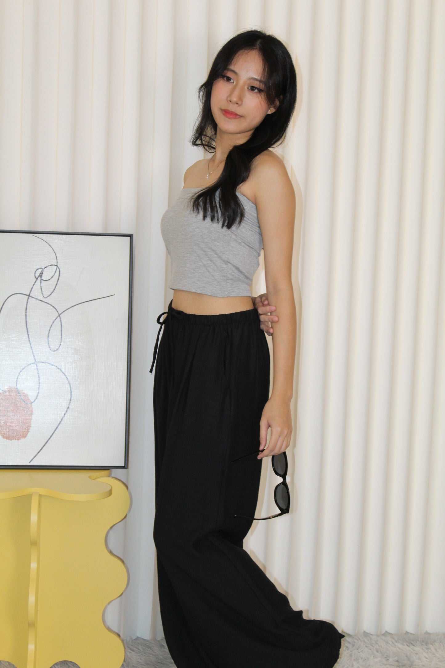 Oliver Linen Pleated Pants (Cream)