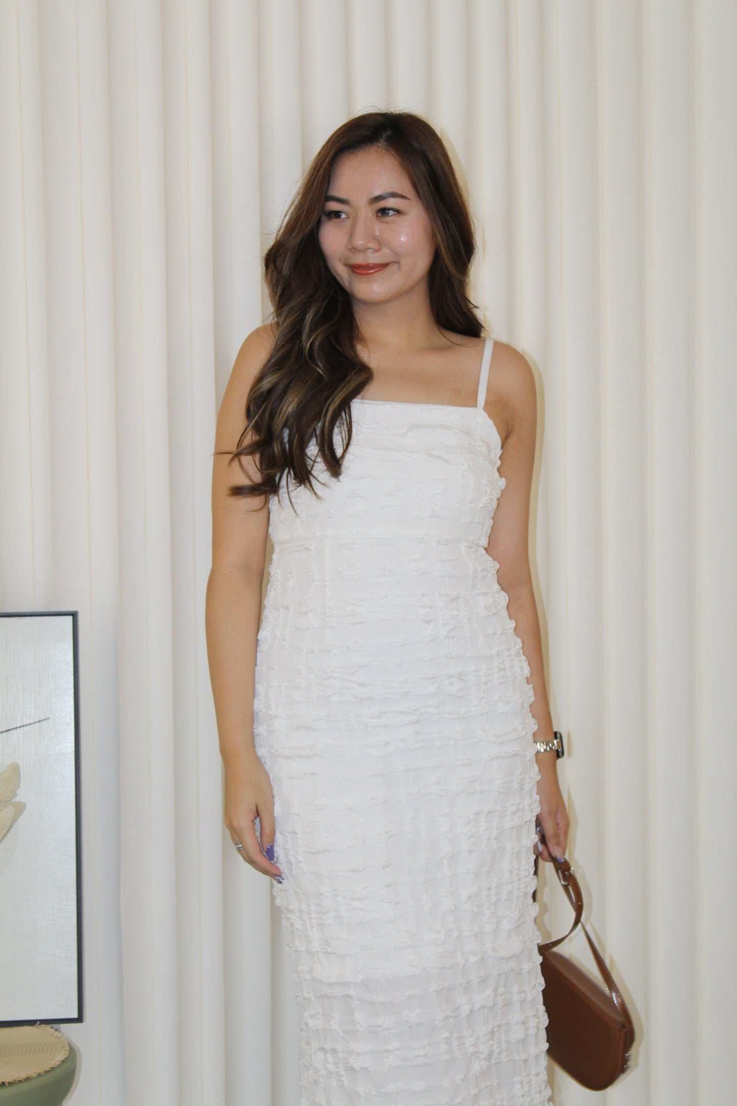 Ashley Puffy Midi Dress (Blue)