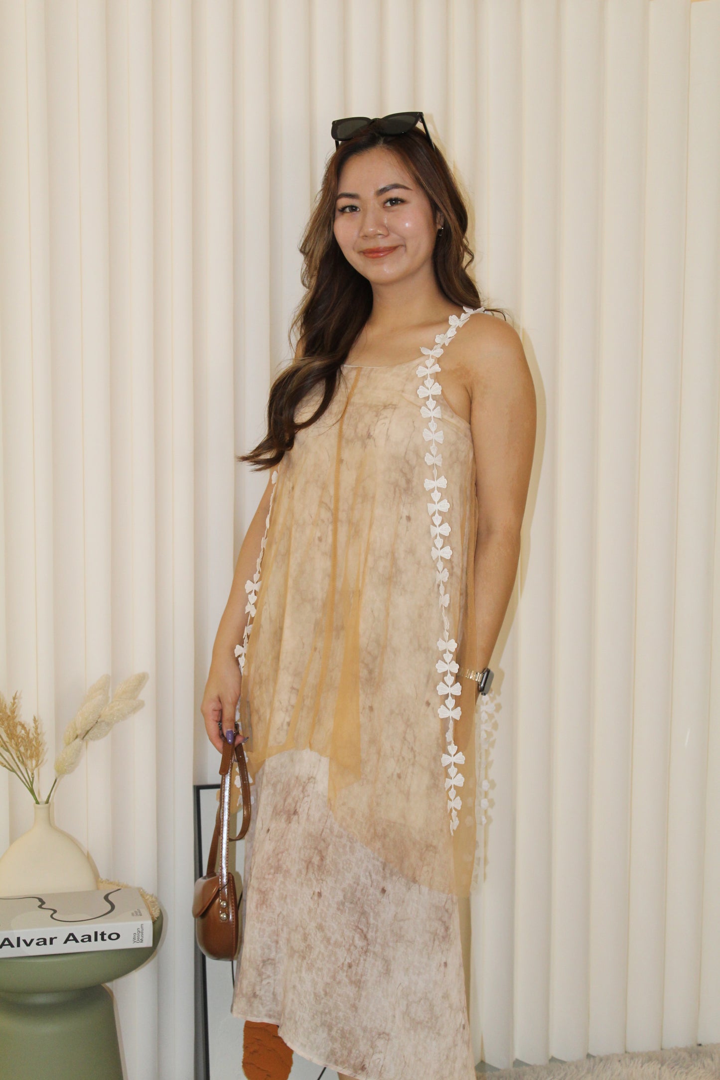 Charlotte Flare Midaxi Dress (Brown)