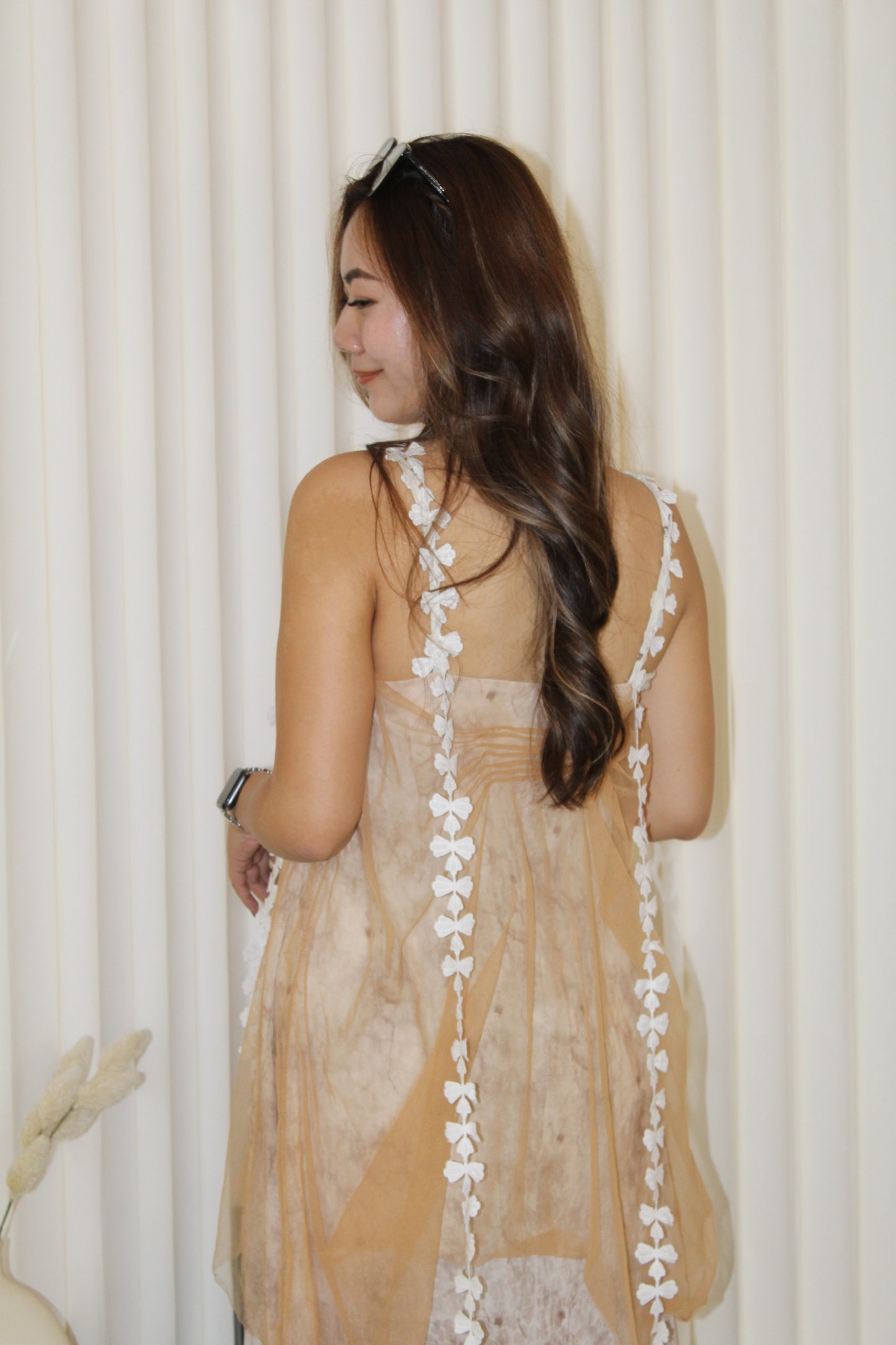 Charlotte Flare Midaxi Dress (Brown)