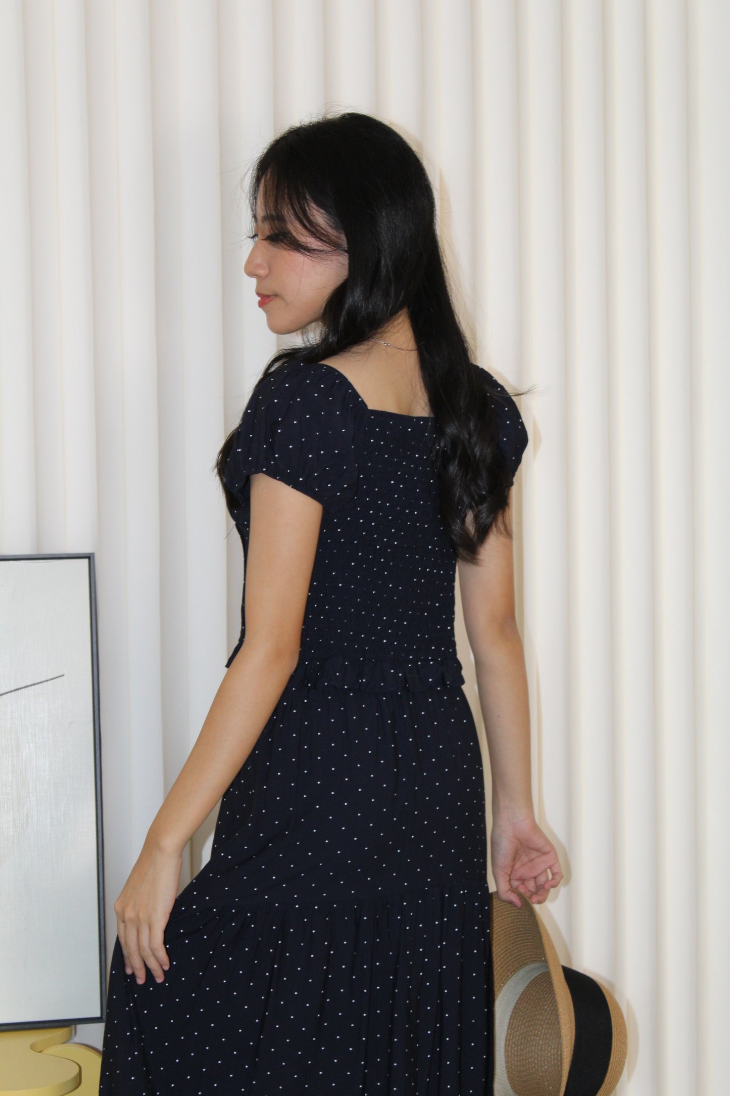 Betty Polka Two Piece Skirt Set (Cream)