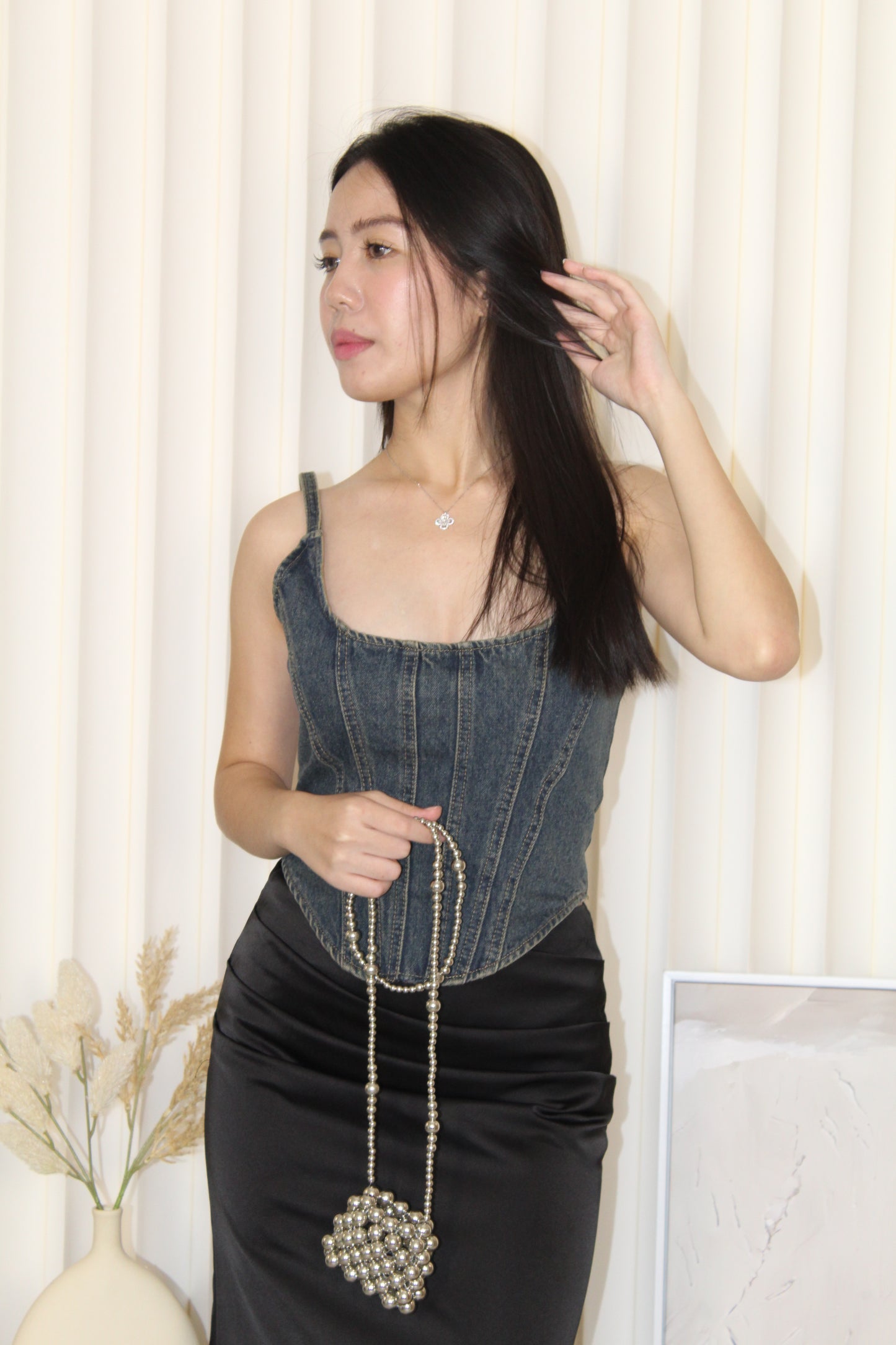 Eva Denim Corset Top
