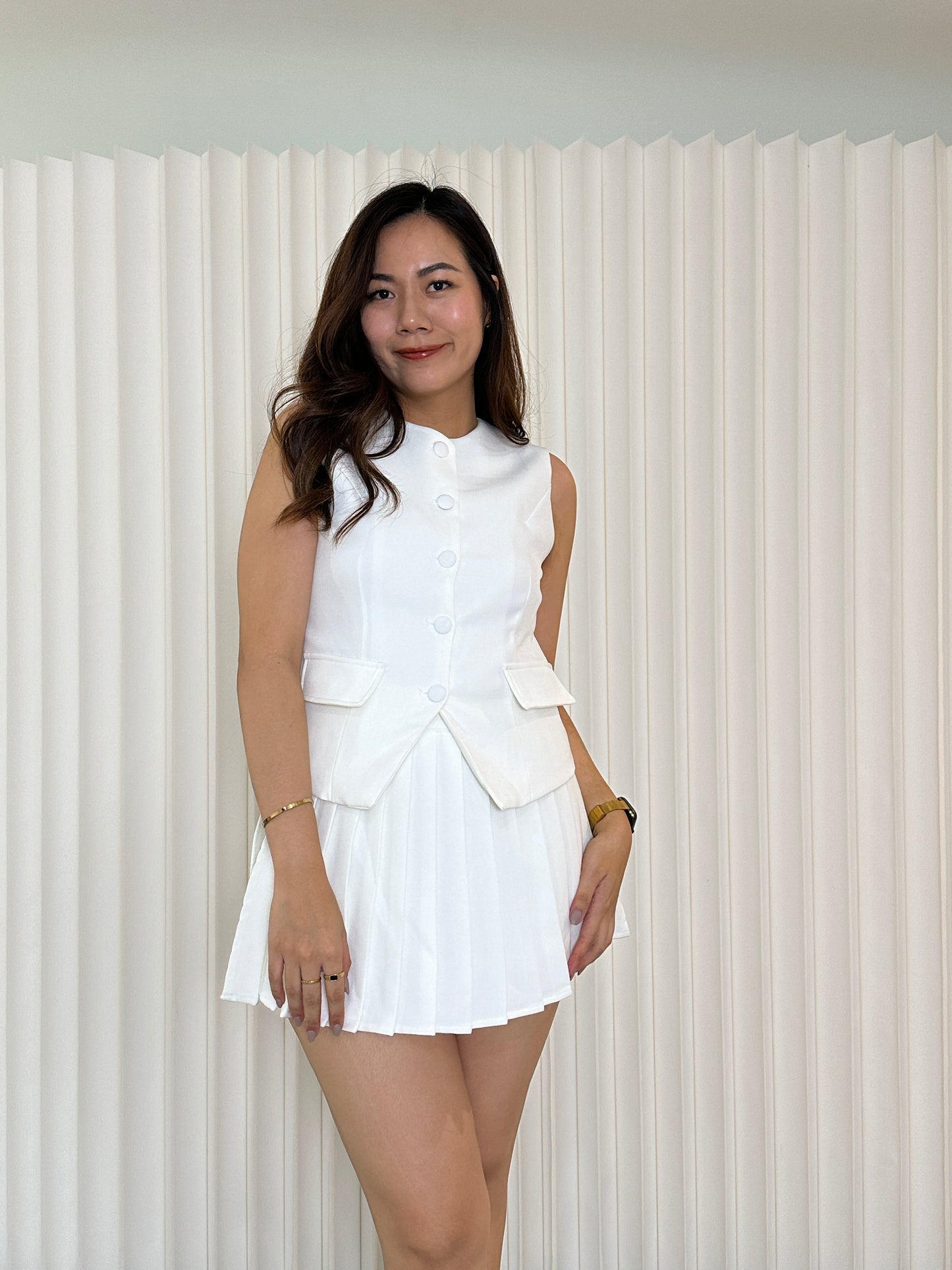 Lolly Suit Set Skirt (White)