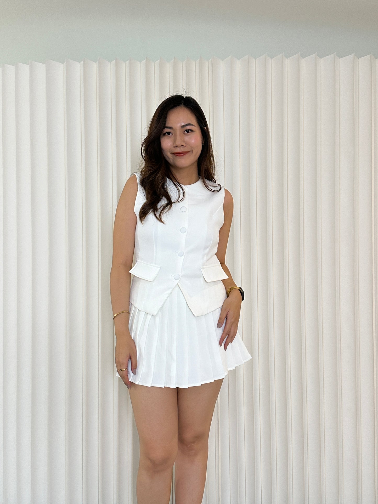 Lolly Suit Set Skirt (White)