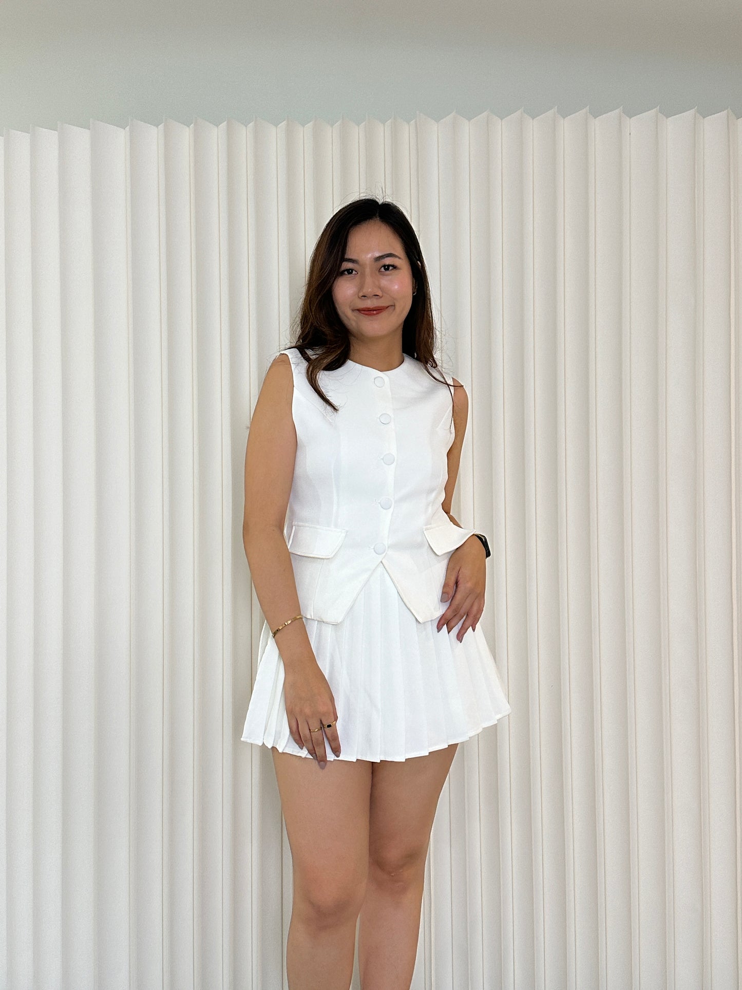 Lolly Suit Set Skirt (White)