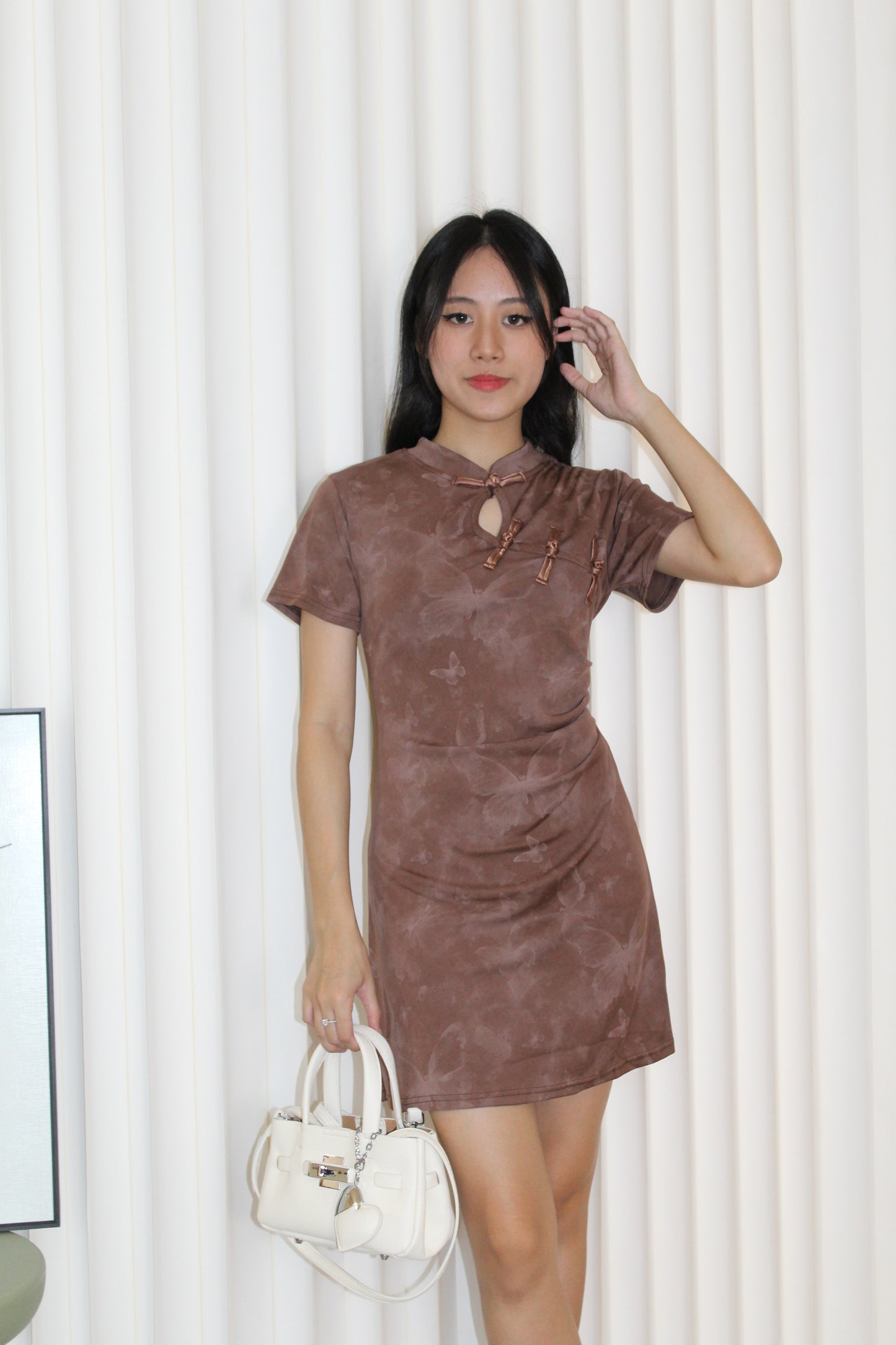 Presley Mini Cheongsam (Brown)
