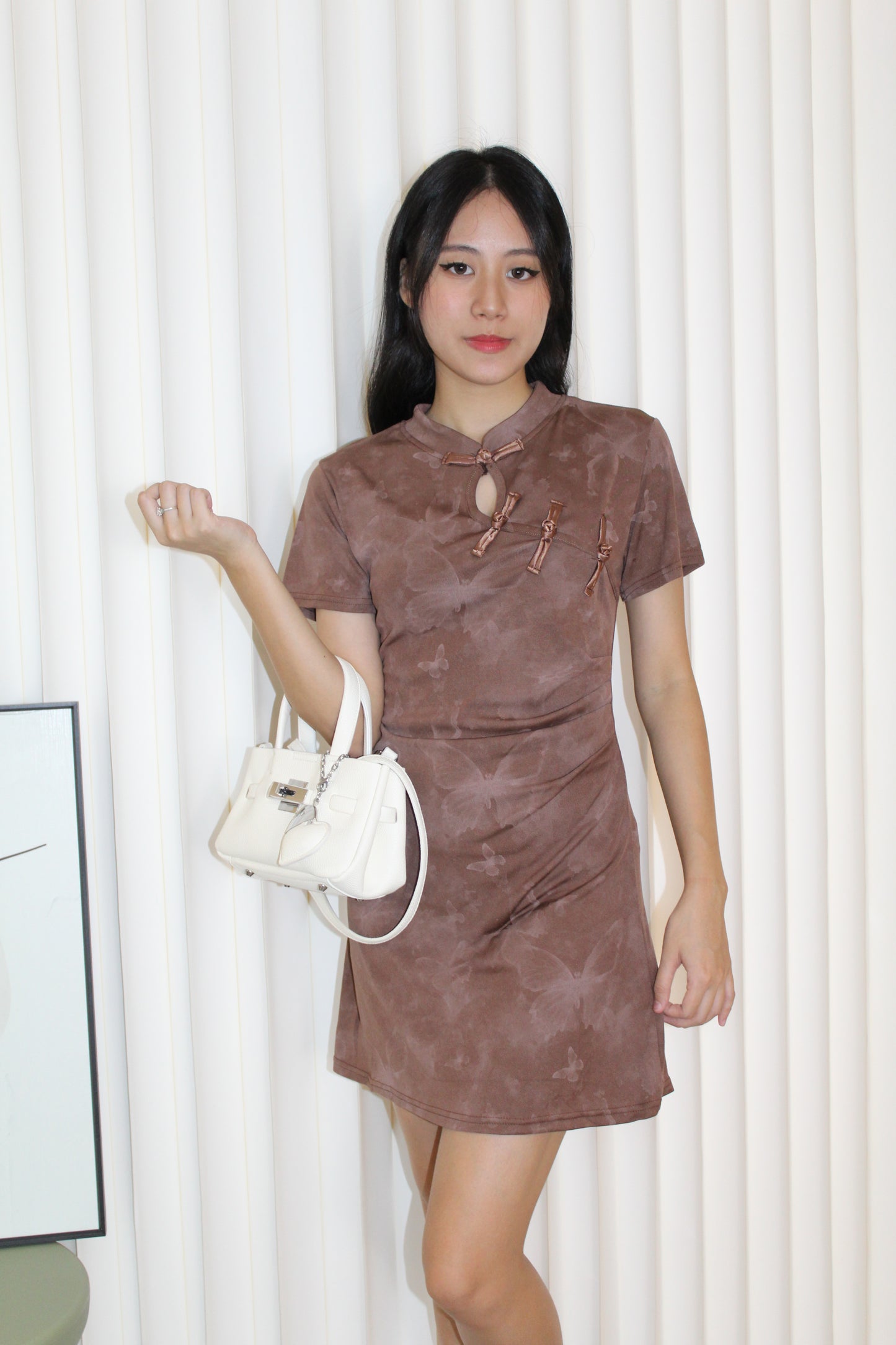 Presley Mini Cheongsam (Brown)