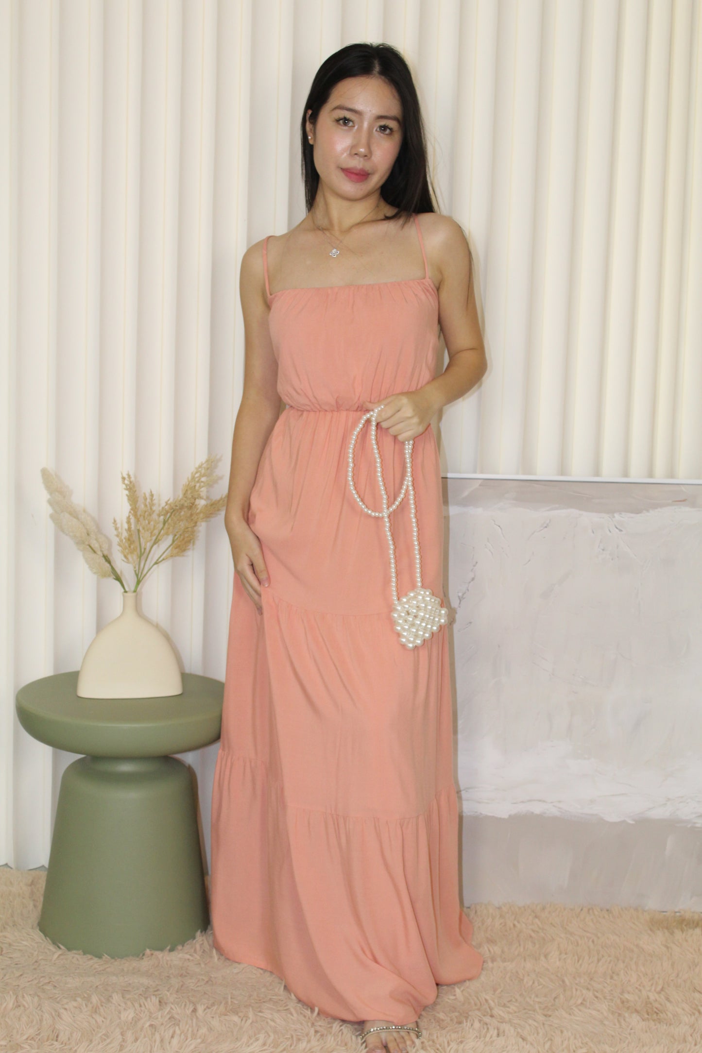 Annette Layered Maxi Dress (Pink)