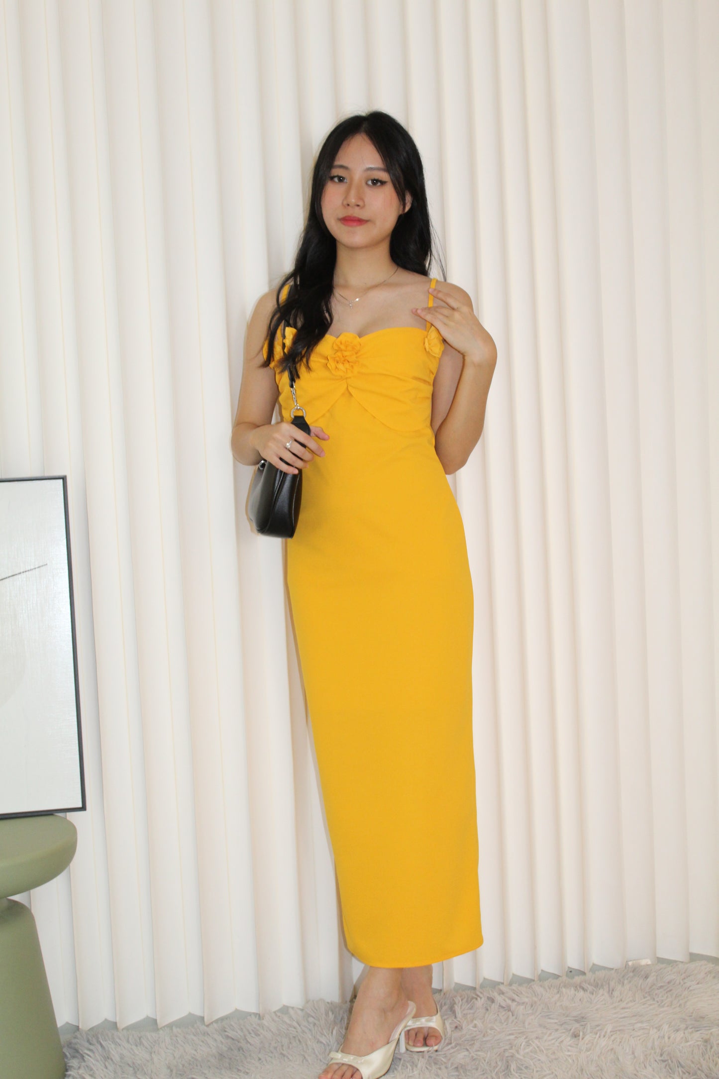 Bess Bodycon Midaxi Dress (Orange)