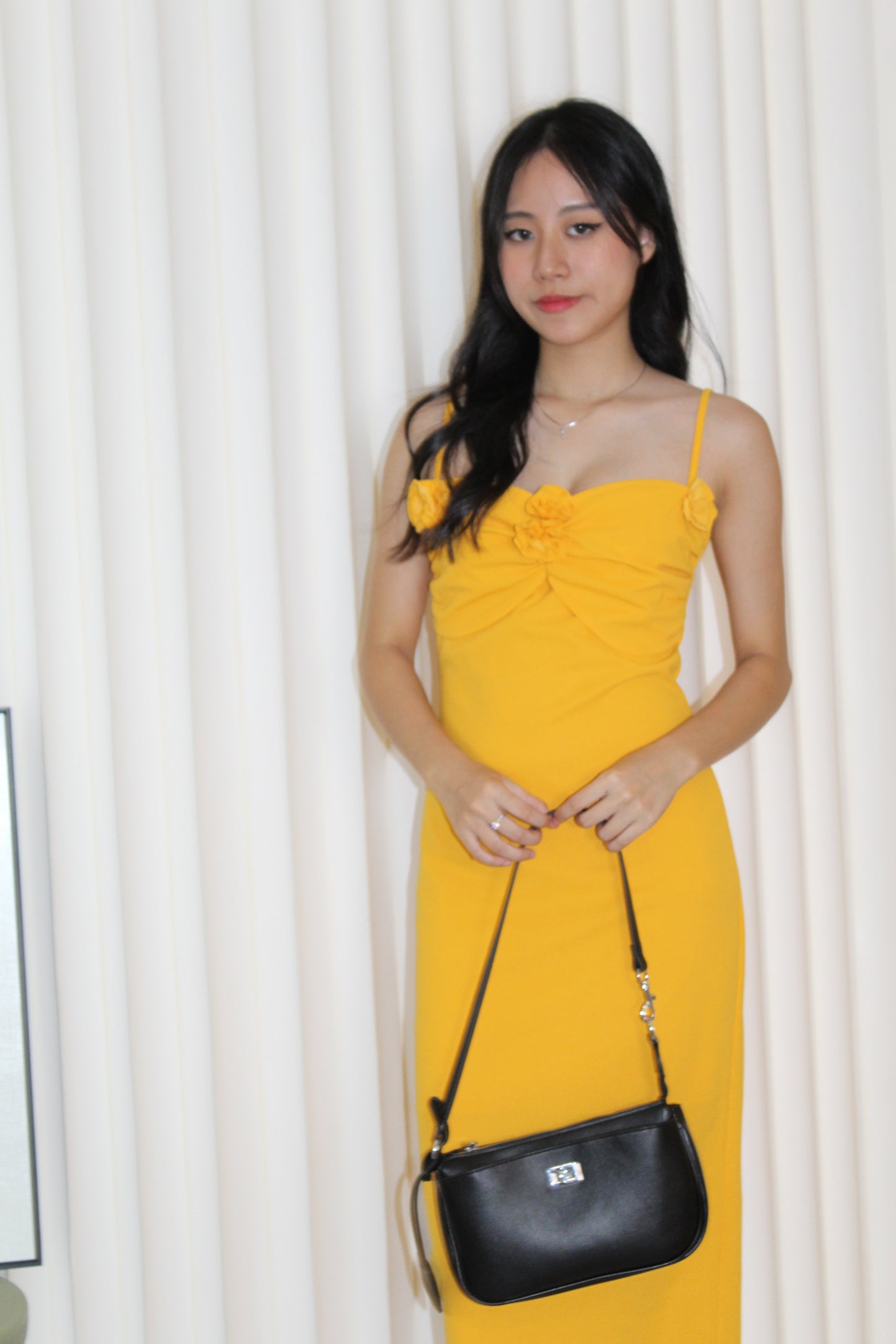 Bess Bodycon Midaxi Dress (Orange)