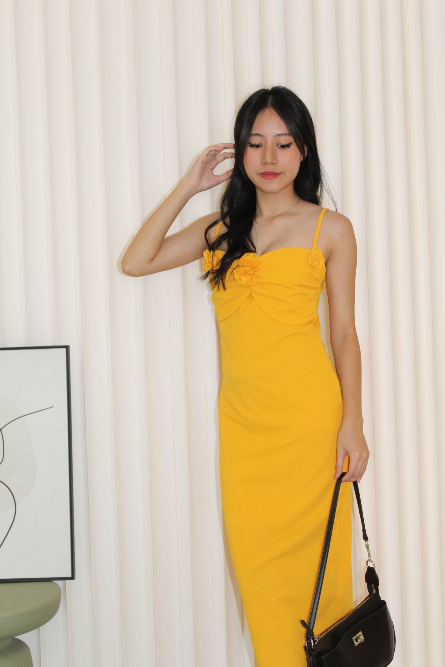 Bess Bodycon Midaxi Dress (Orange)