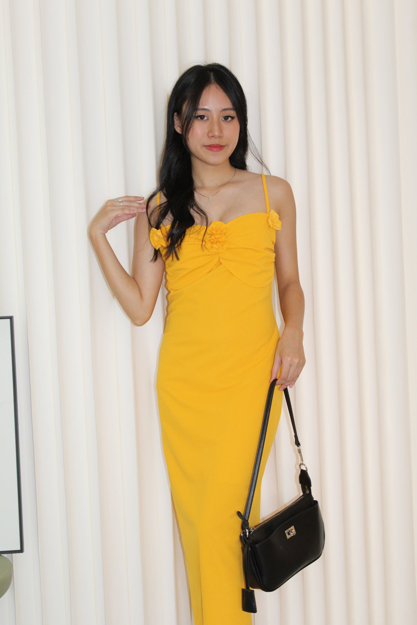 Bess Bodycon Midaxi Dress (Orange)