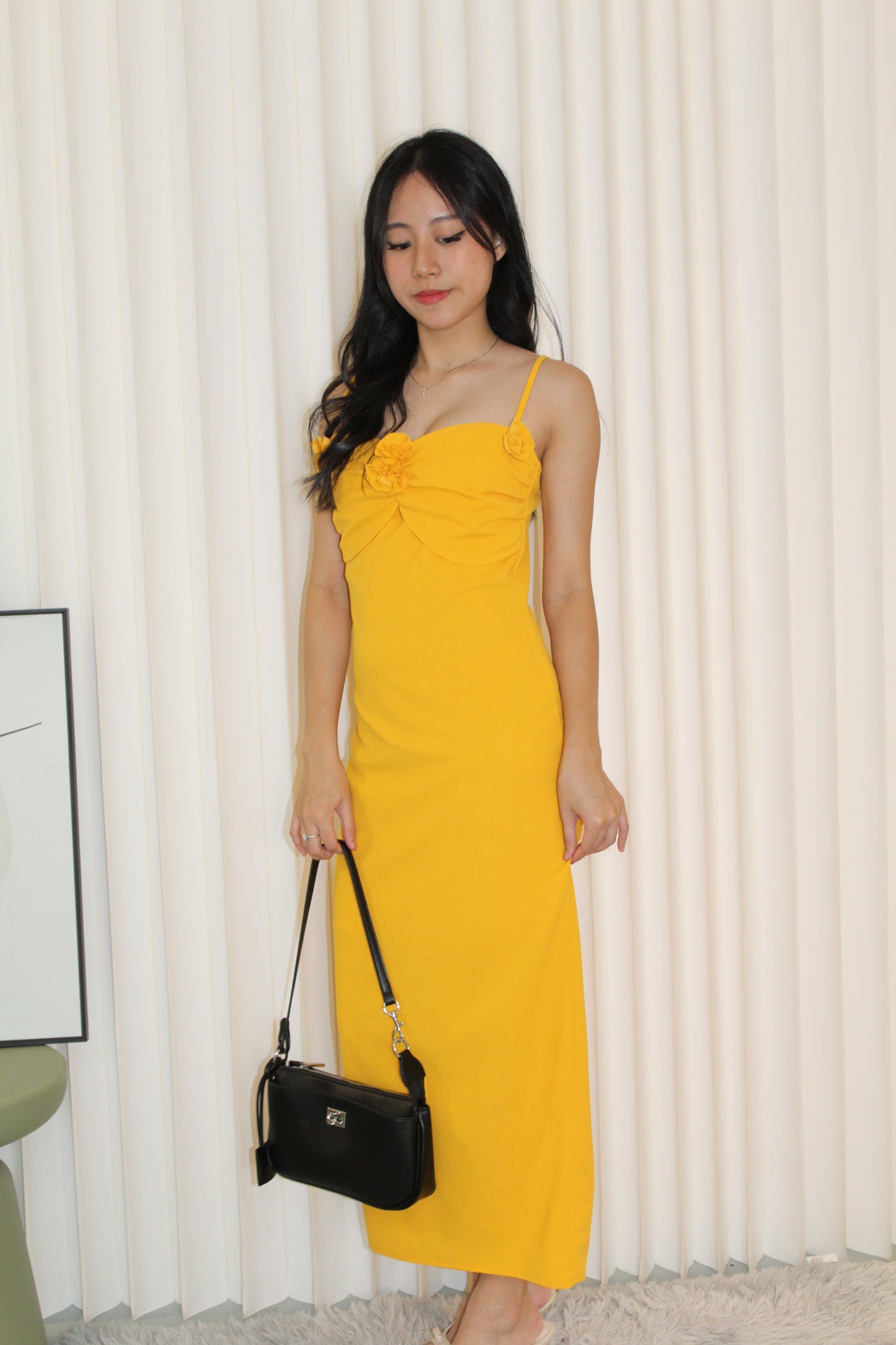 Bess Bodycon Midaxi Dress (Orange)