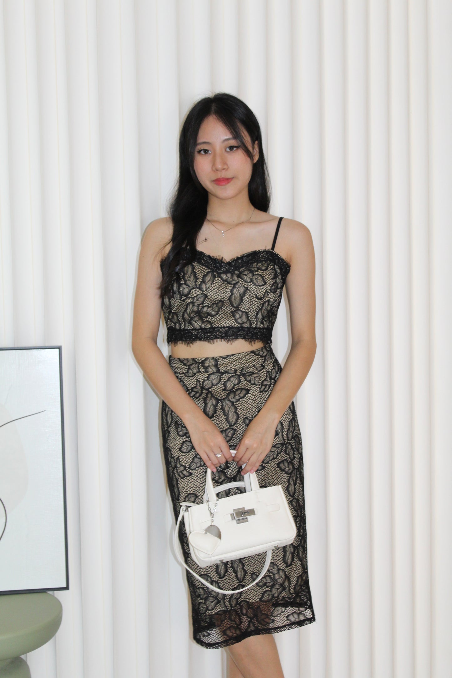 Teagan Lace Two Piece Set (Black)