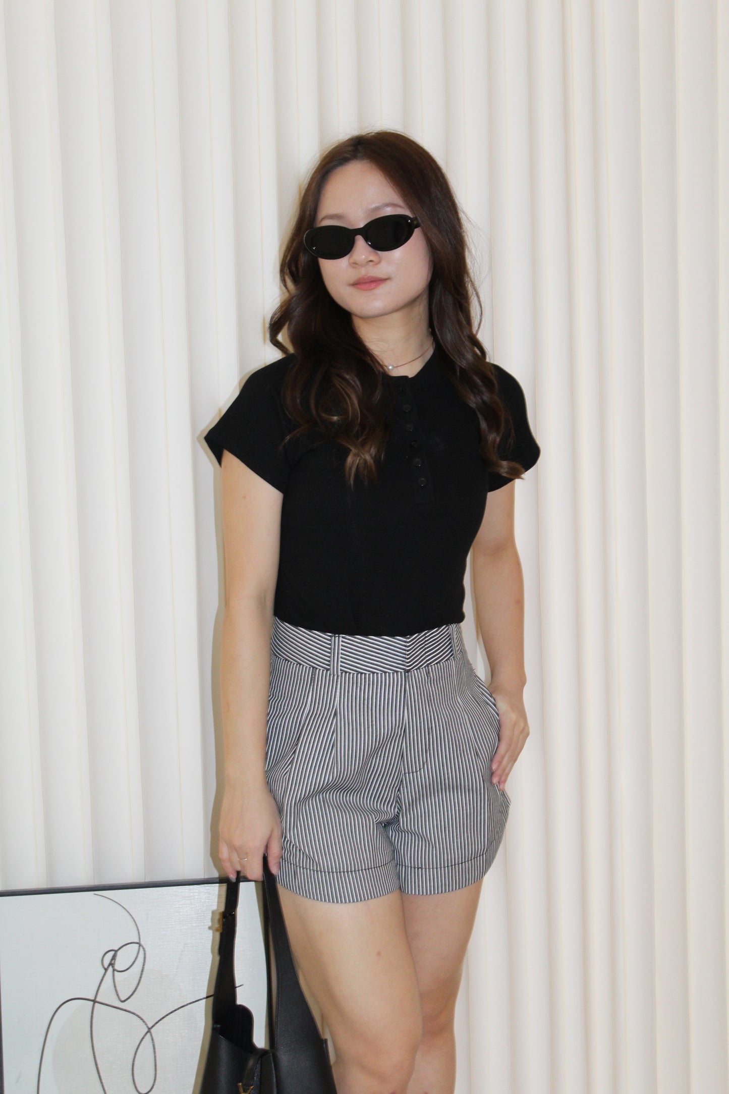 Connie Cotton Button Top (Grey)
