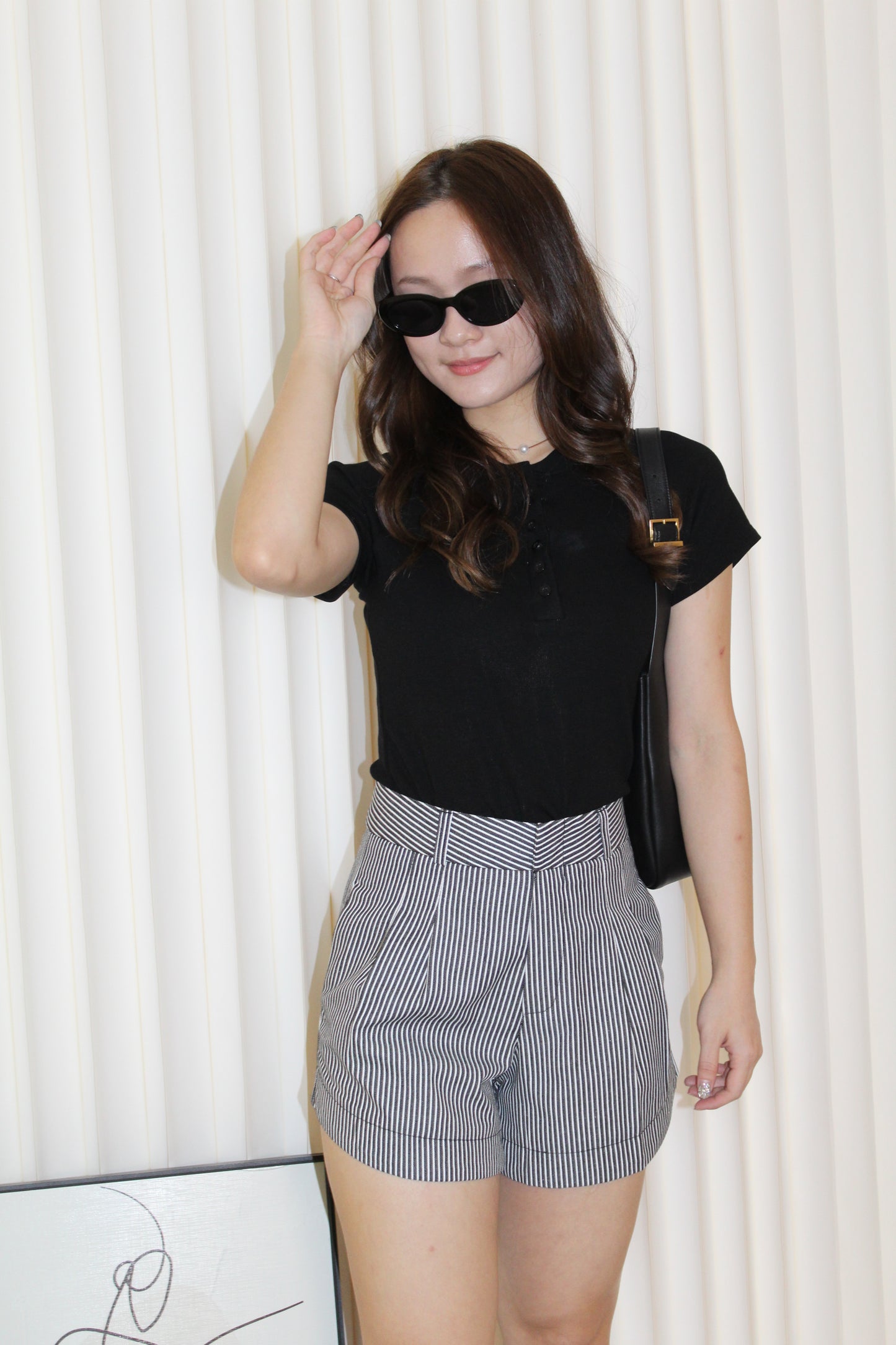 Connie Cotton Button Top (Grey)