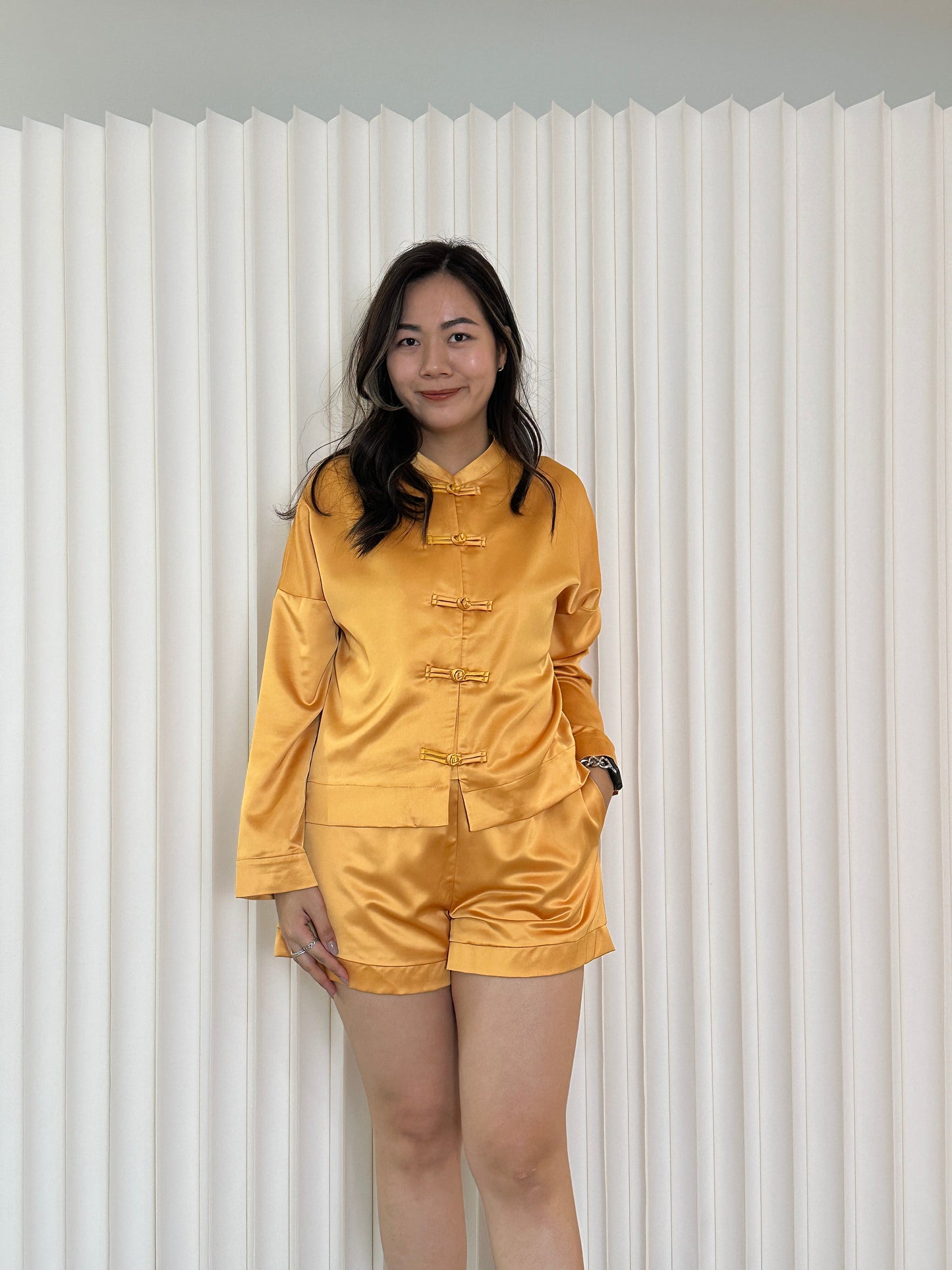 Tang Satin Shorts (Yellow)