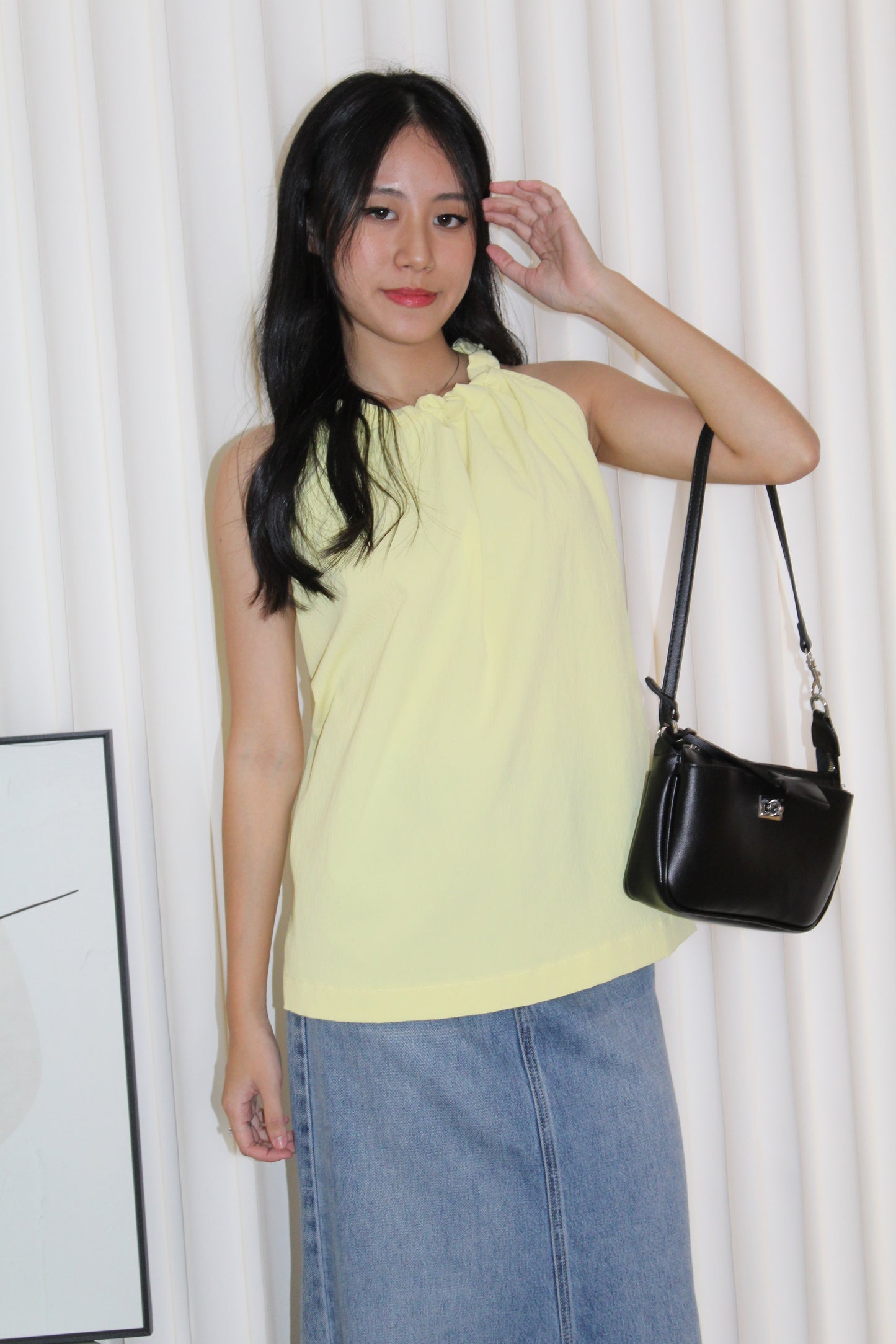 Gigi Braid Halter Top (Yellow)