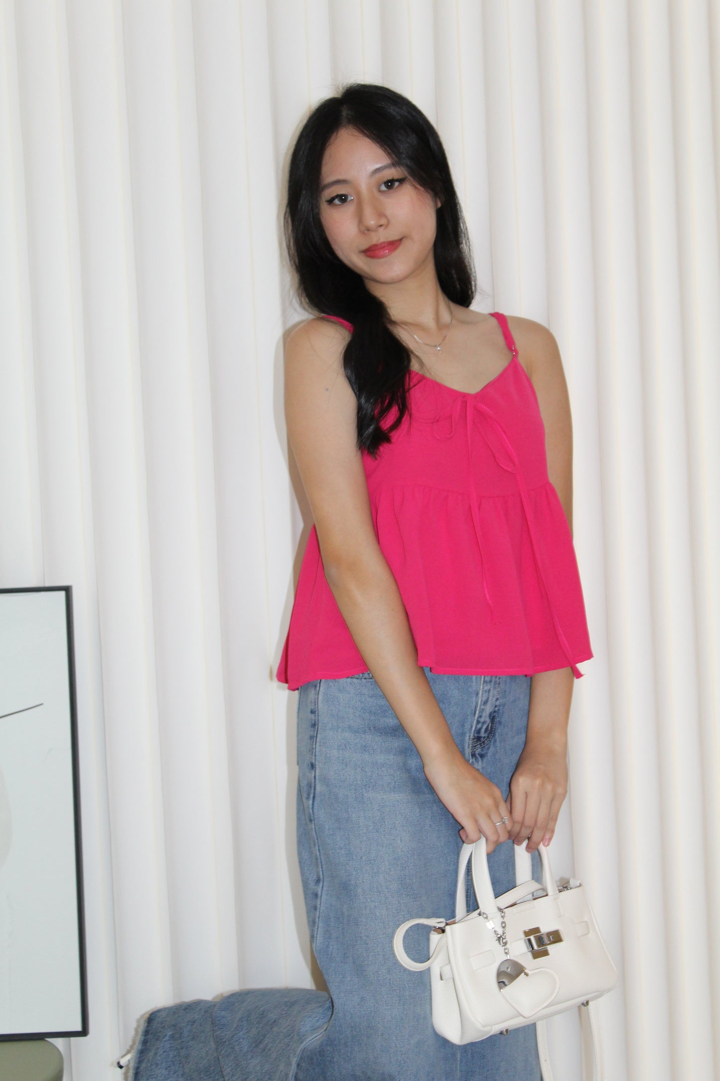 Phyllis Flare Cami Top (Pink)
