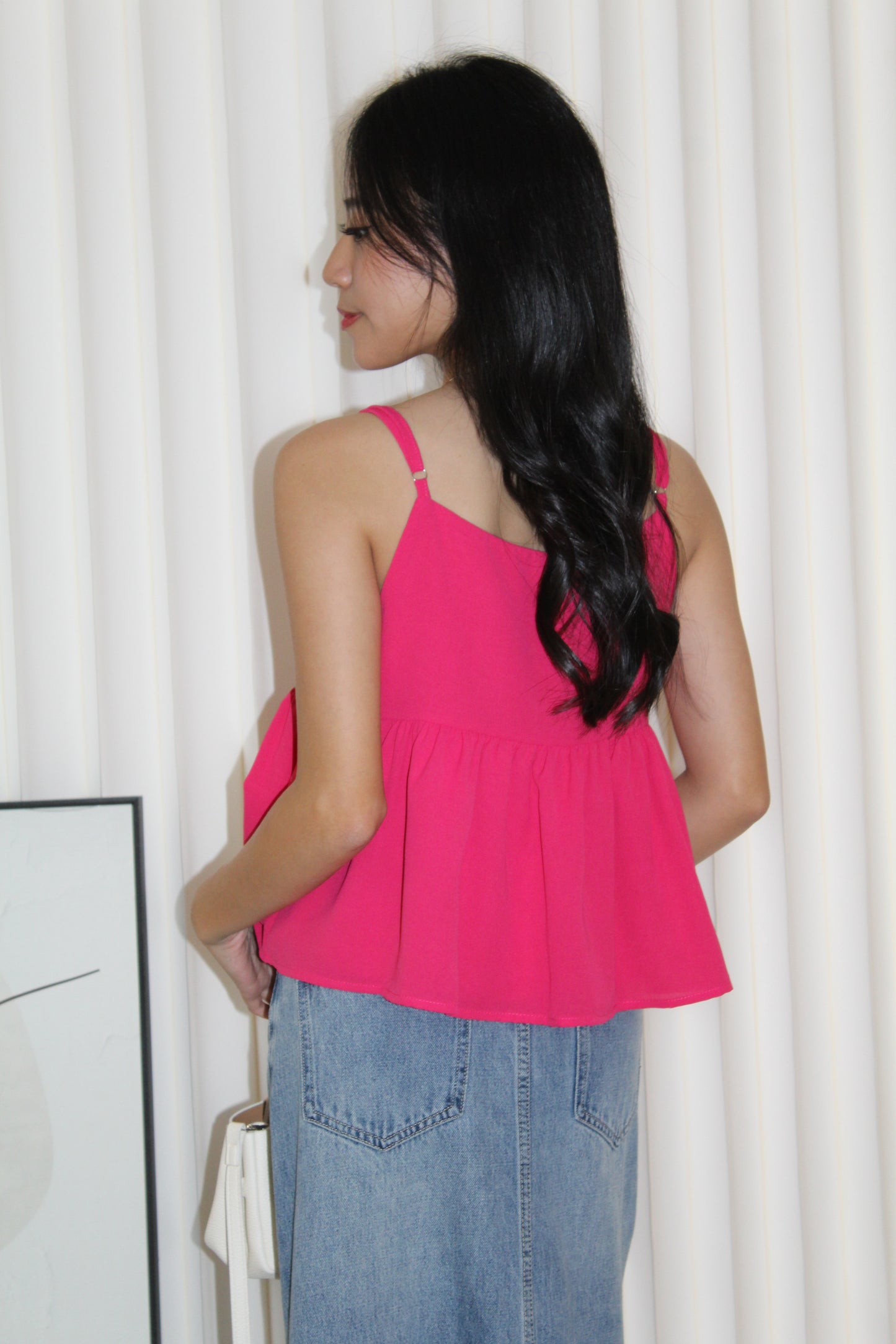 Phyllis Flare Cami Top (Pink)