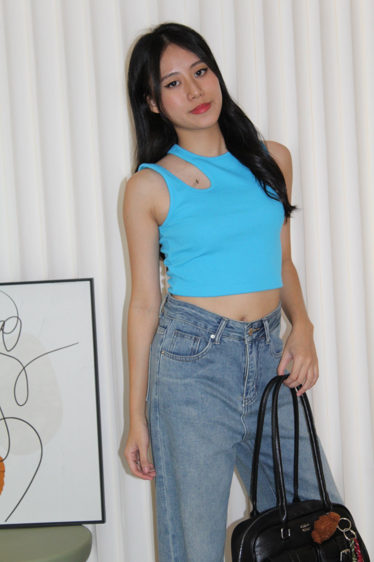 Remy Cut In Top (Blue)