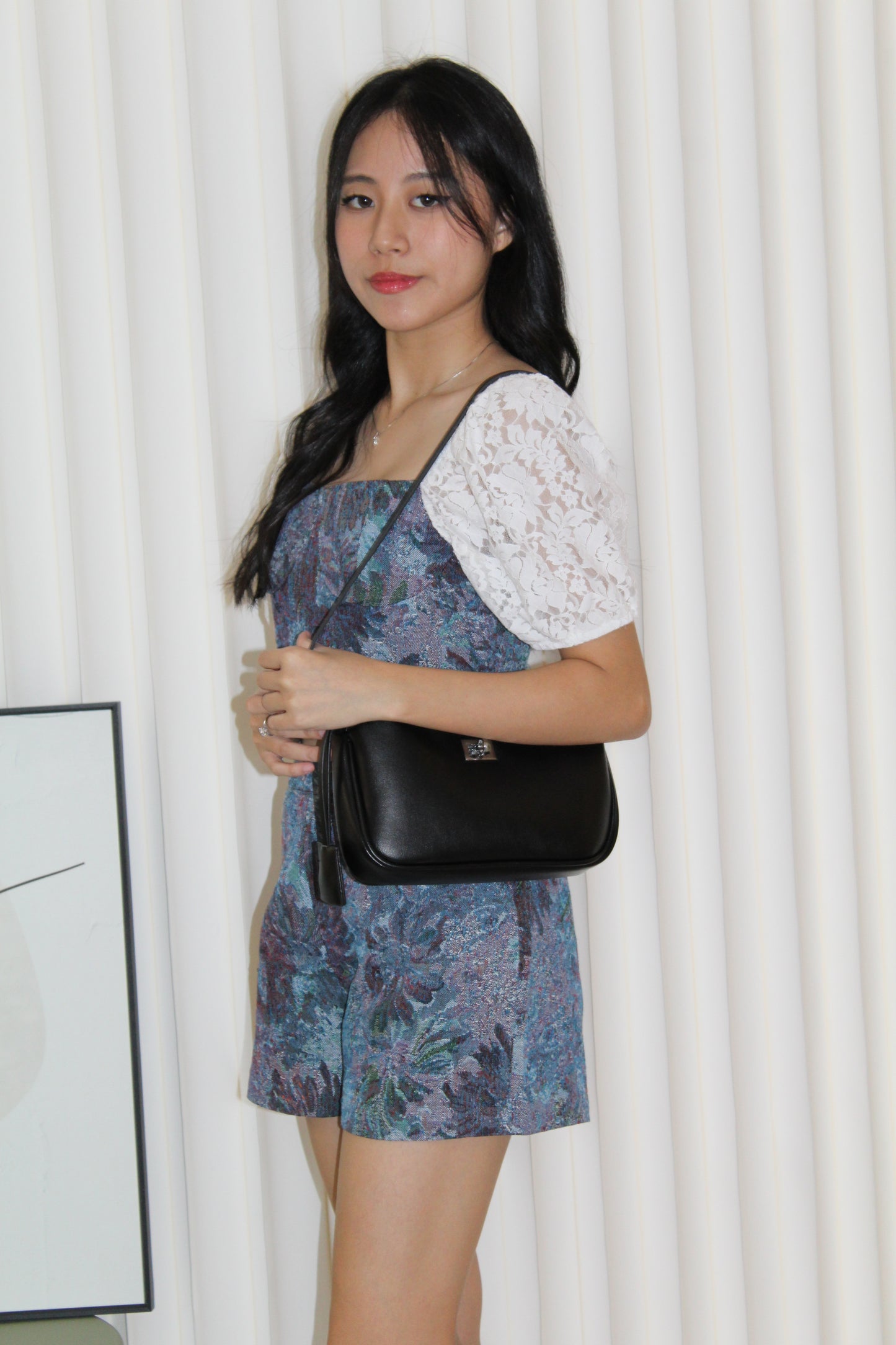 Luca Floral Two Piece Shorts Set (Dark Blue)