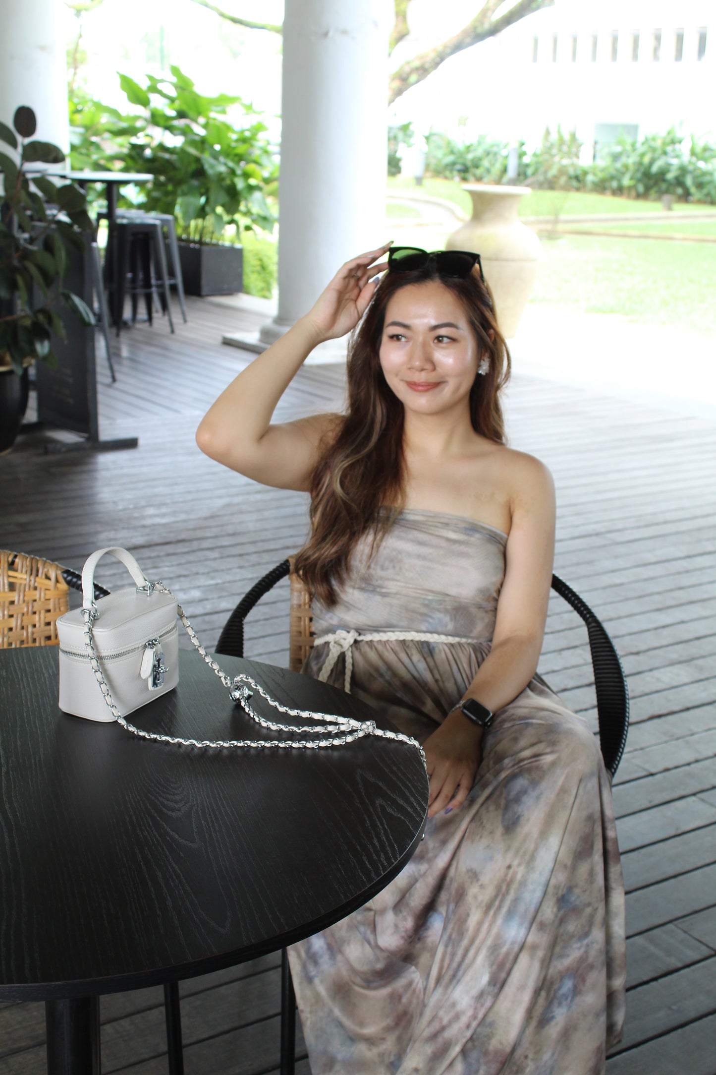 Gaia Ombre Tube Two Piece Skirt Set (Brown)