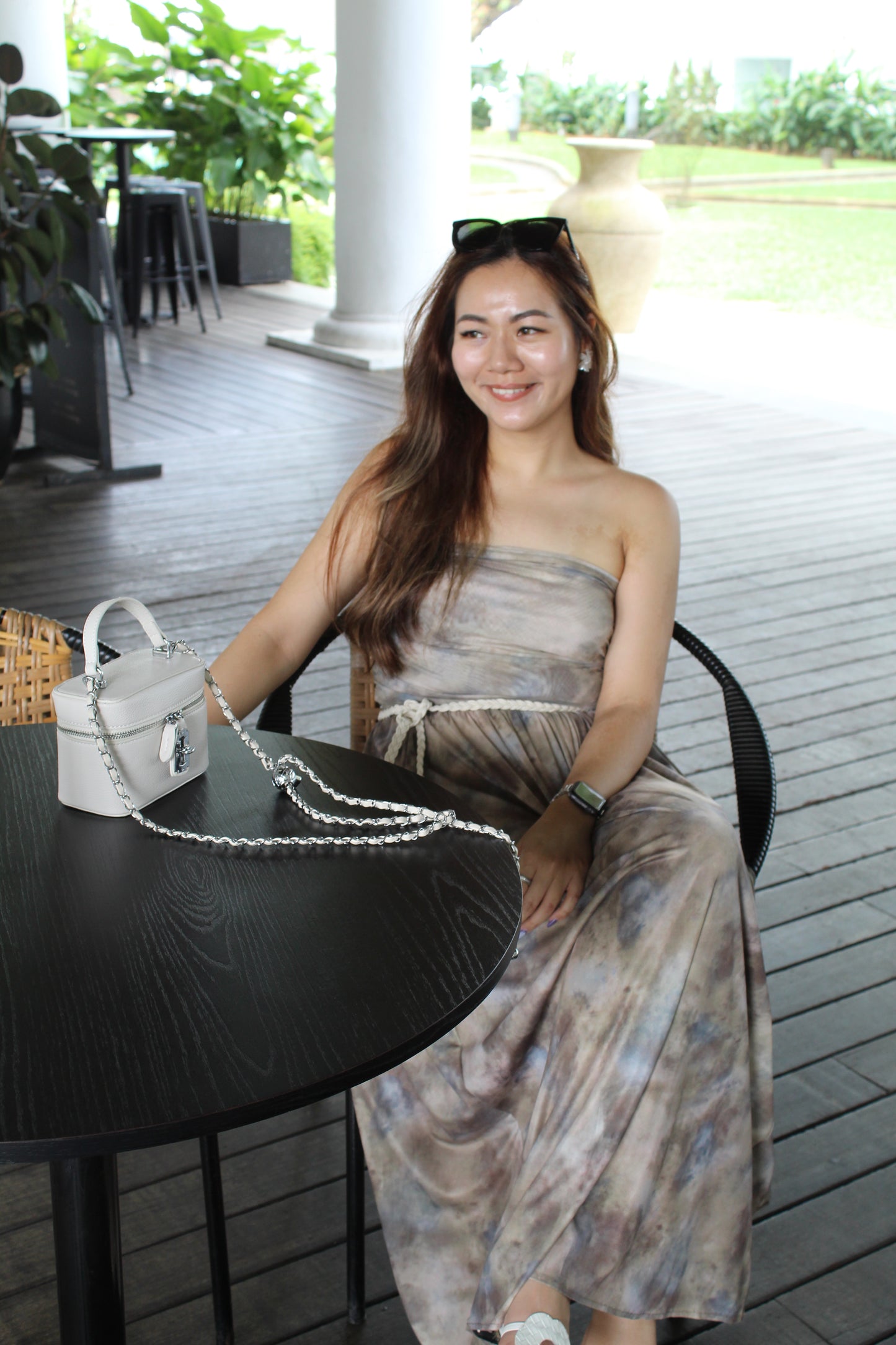 Gaia Ombre Tube Two Piece Skirt Set (Brown)