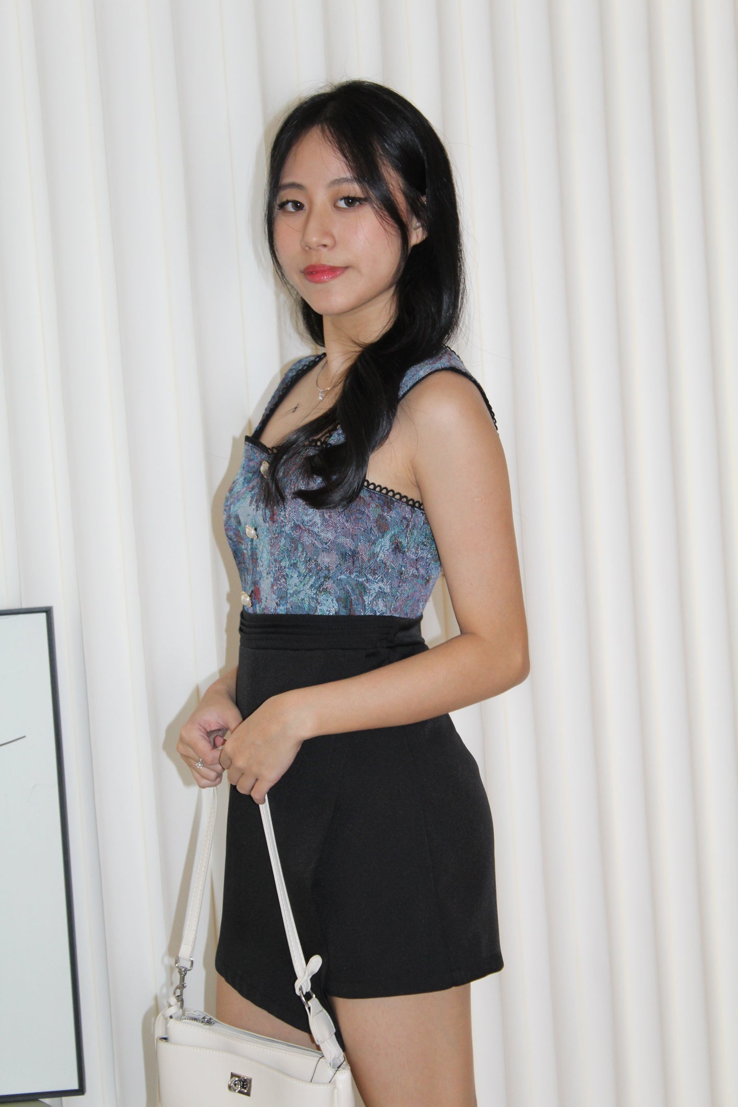 Lamer Printed Romper (Black)