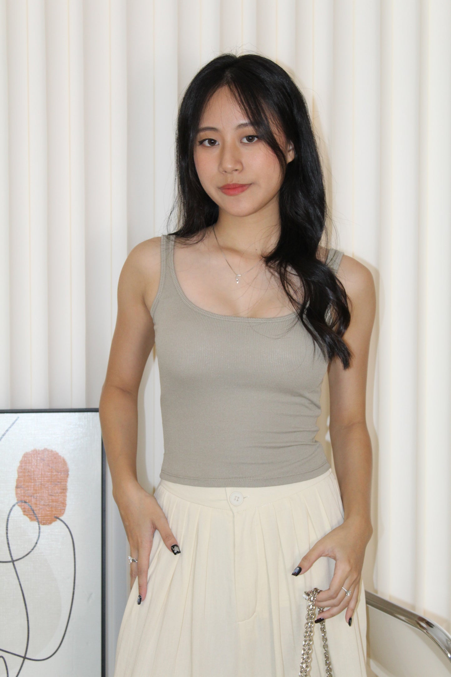 Ruby Crop Padded Bra Top (Grey)