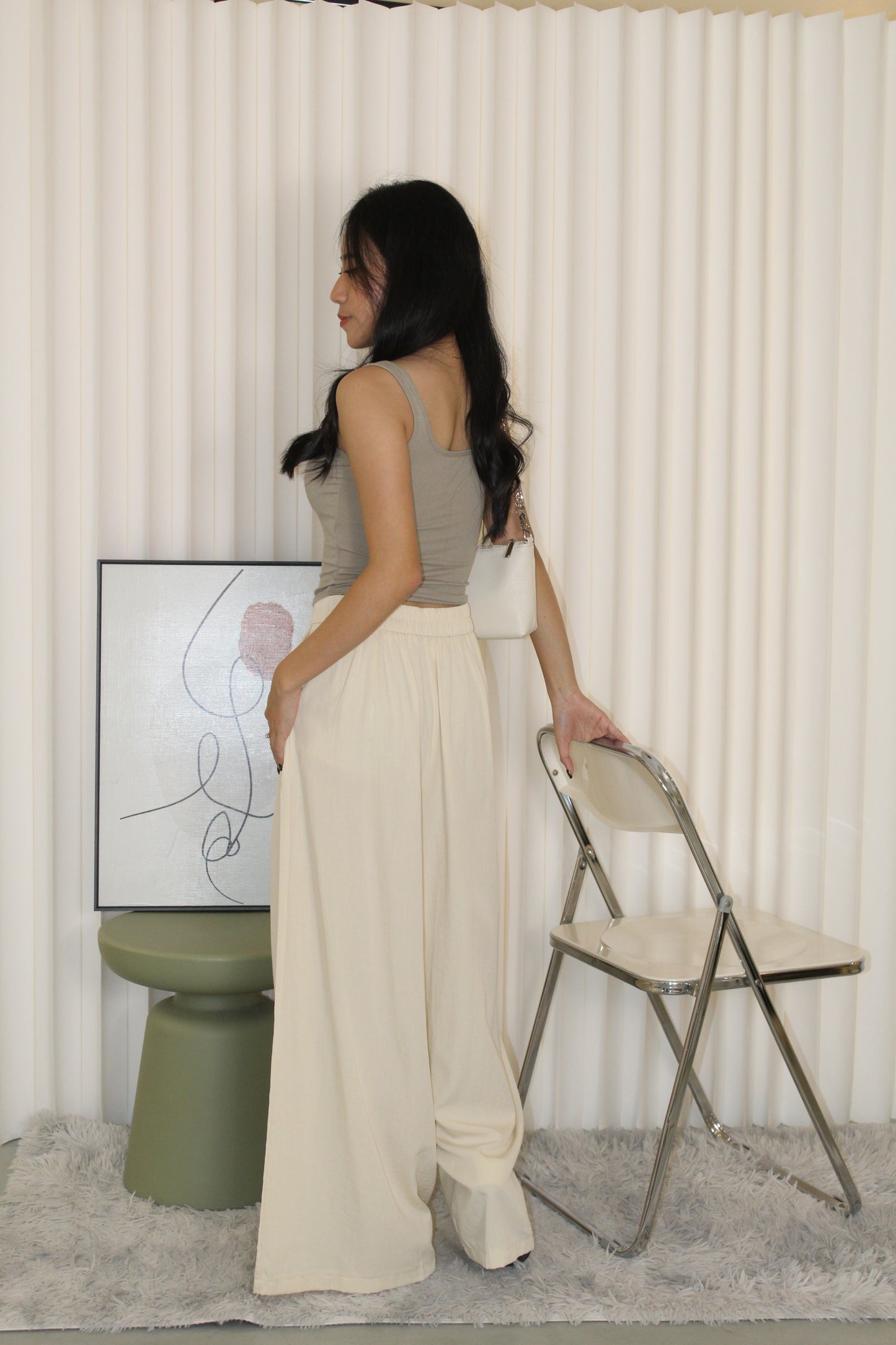 Yana Pleated Pants (Grey)
