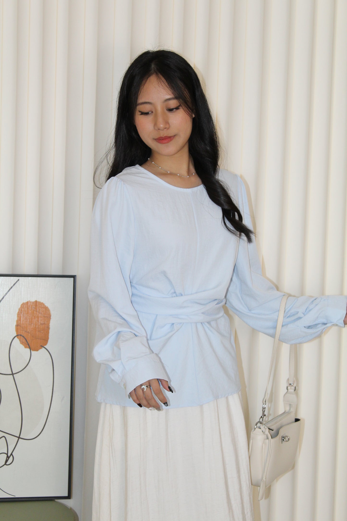Micah Blouse Top (Cream)